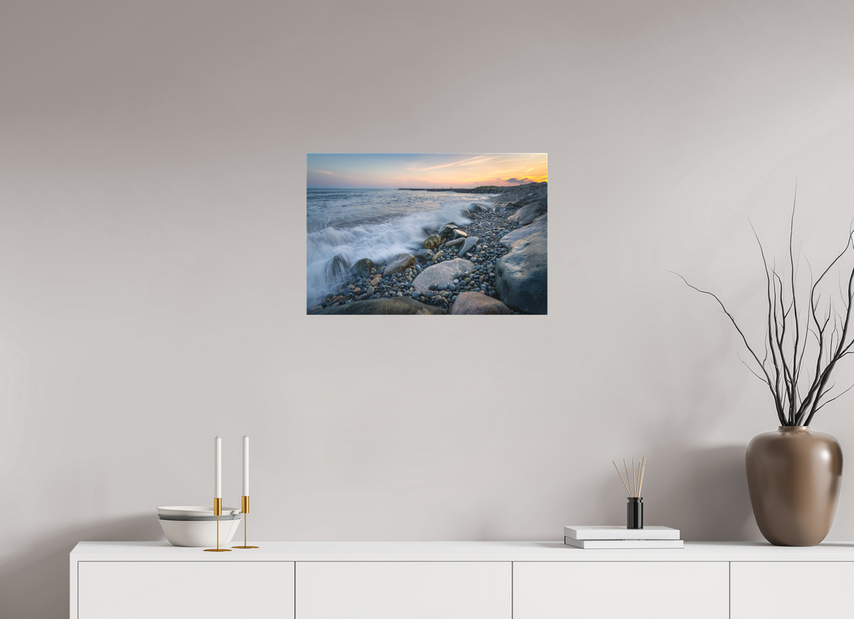 24 x 16″, Matte Canvas Print Waves Crashing at Camp Cronin