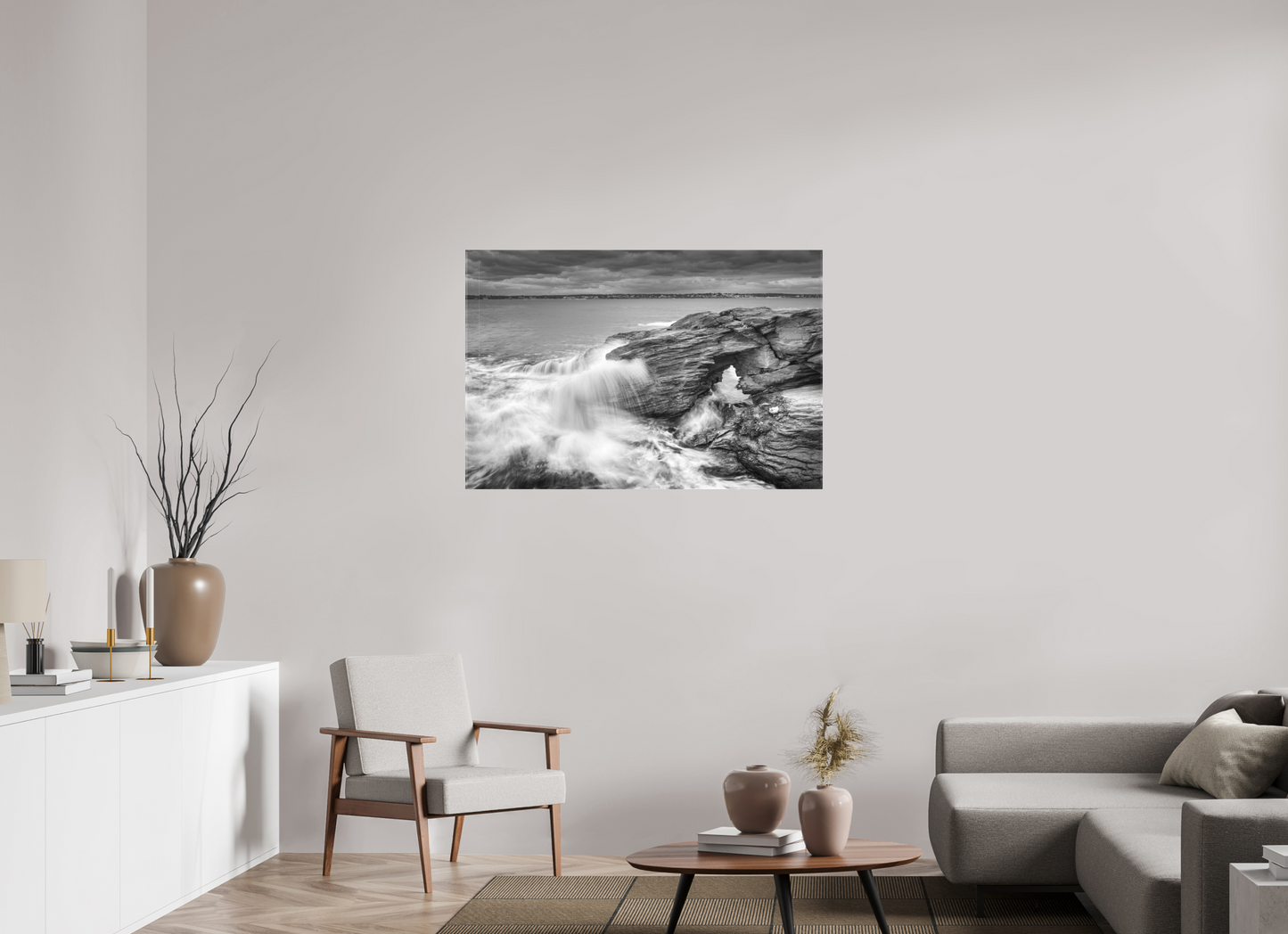 45 x 30″, Matte Canvas Print Waves Over Arches