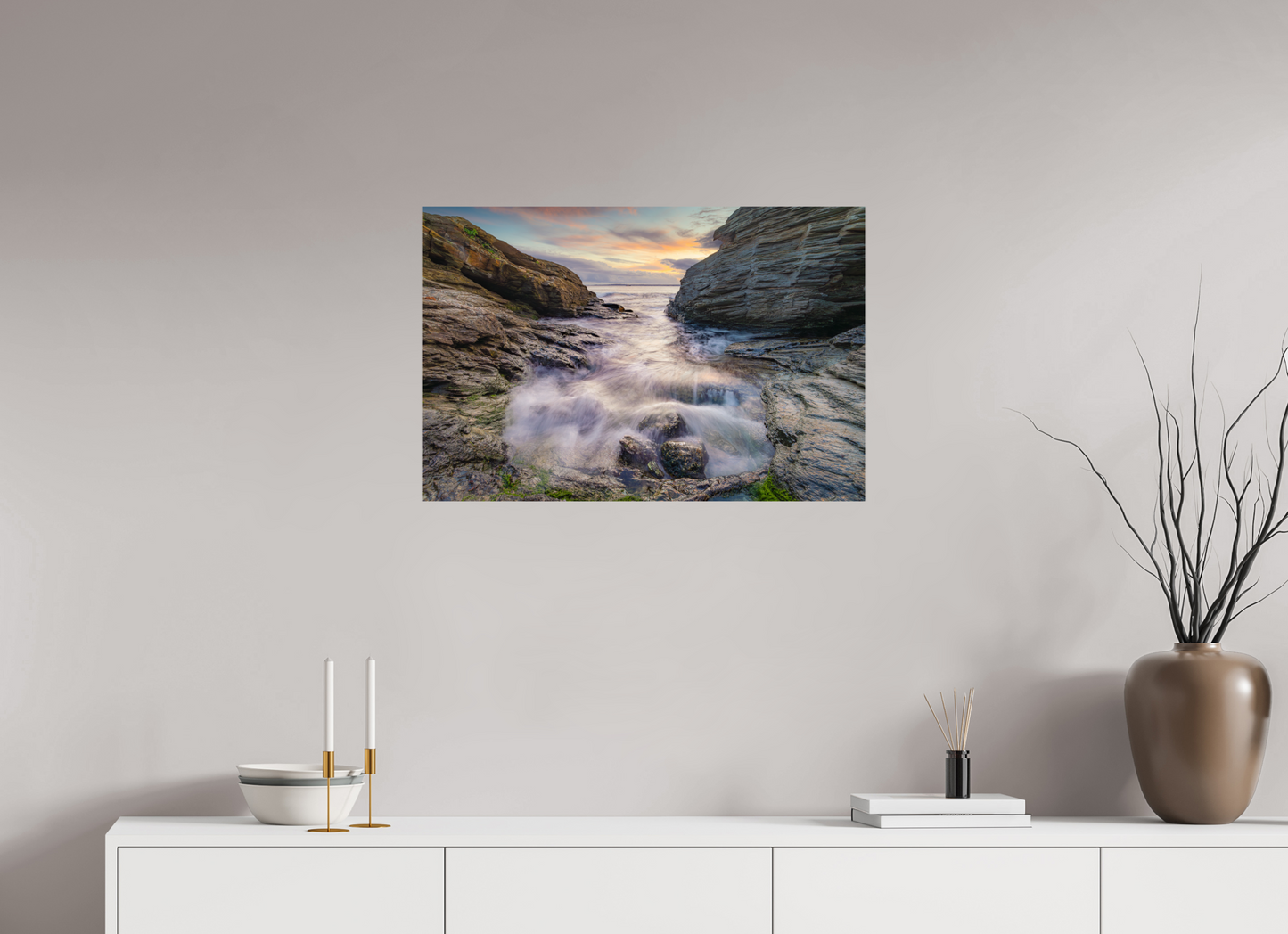 30 x 20″, Metallic Photo Print on Fuji Crystal Pearl Waves Approaching