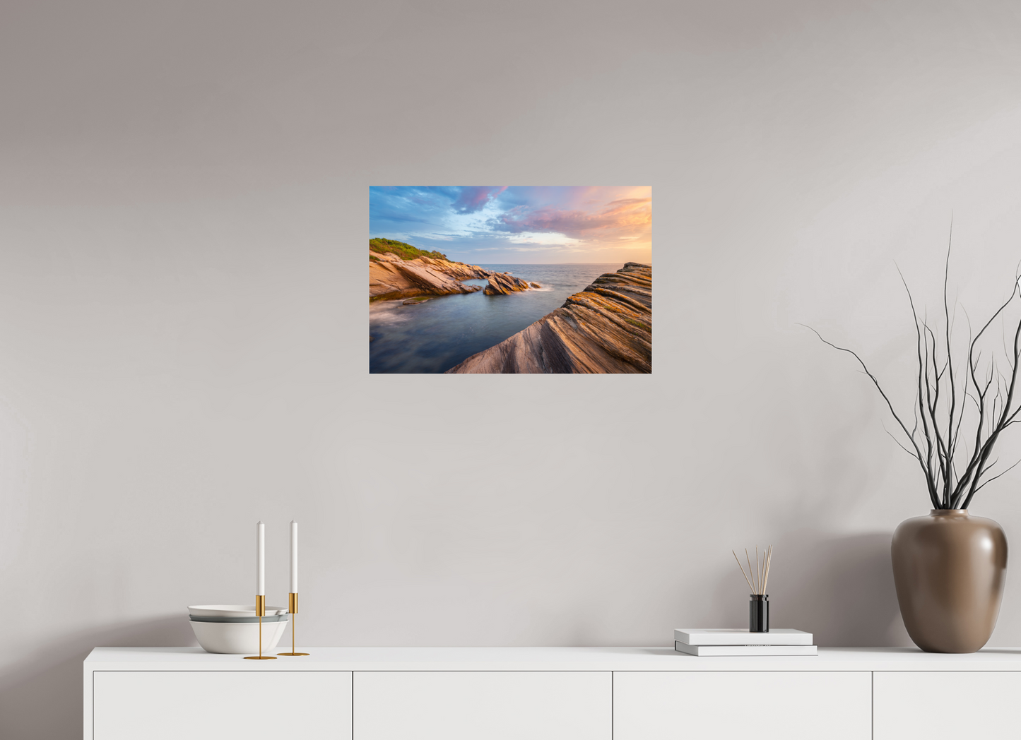 24 x 16″, Premium ChromaLuxe HD Aluminum Metal Print Favorite Spot at Beavertail