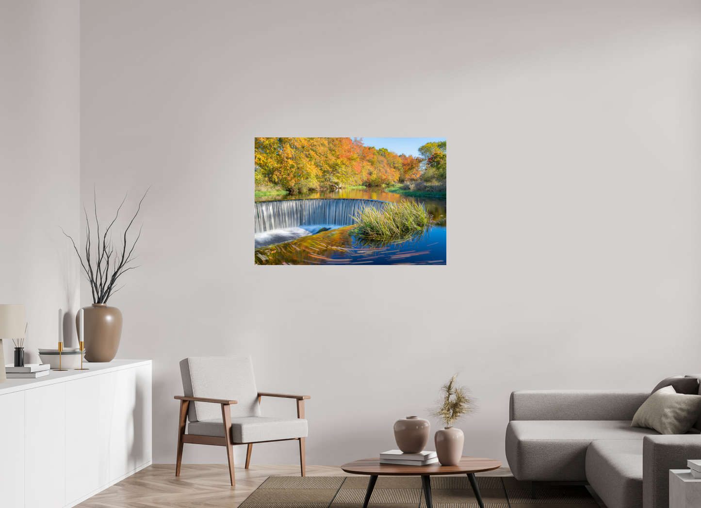 45 x 30″, Photo Print on Fuji Crystal DP II Peak Fall Colors Over Horseshoe Falls