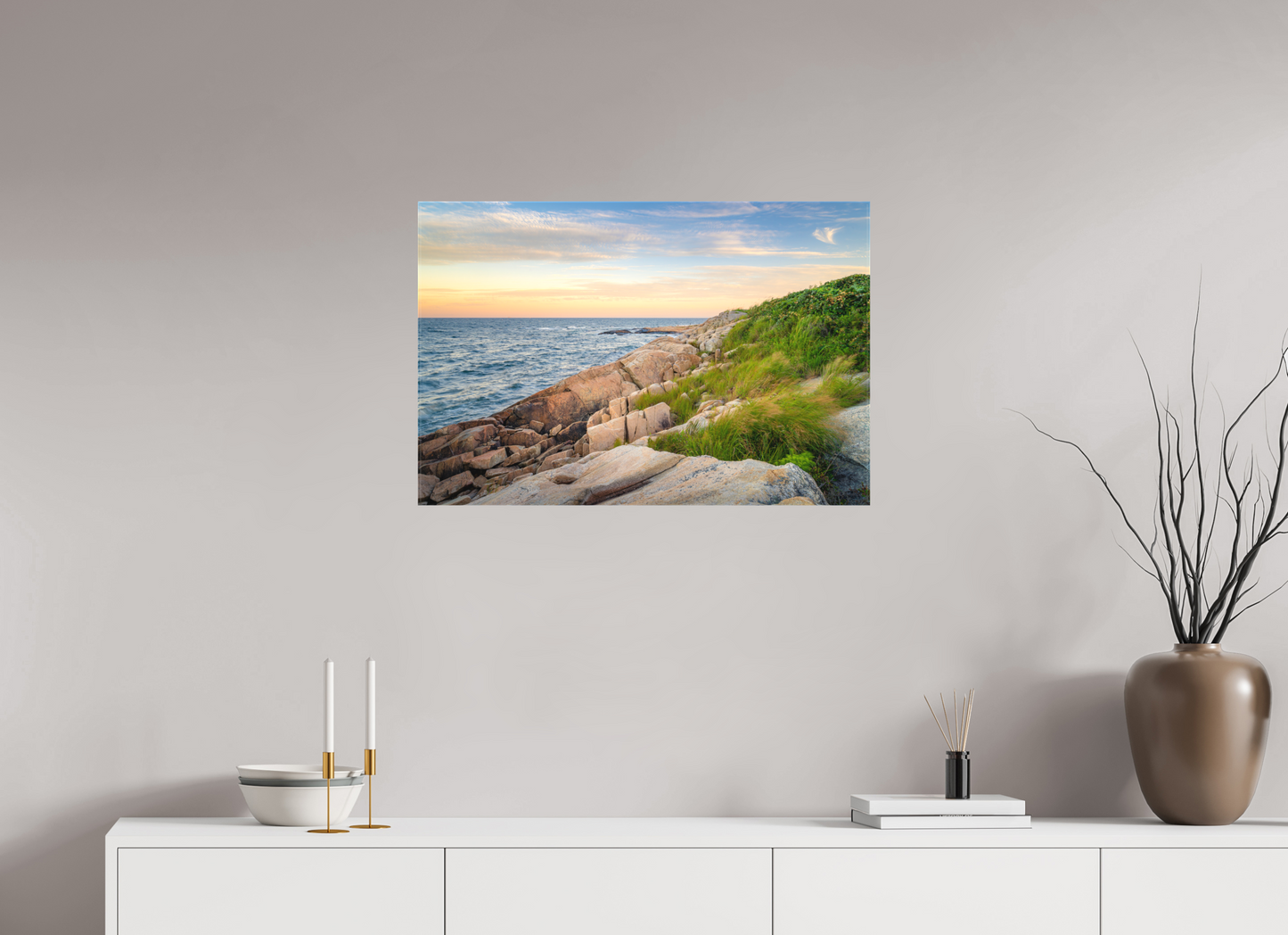 30 x 20″, Matte Canvas Print Black Point before Sunset