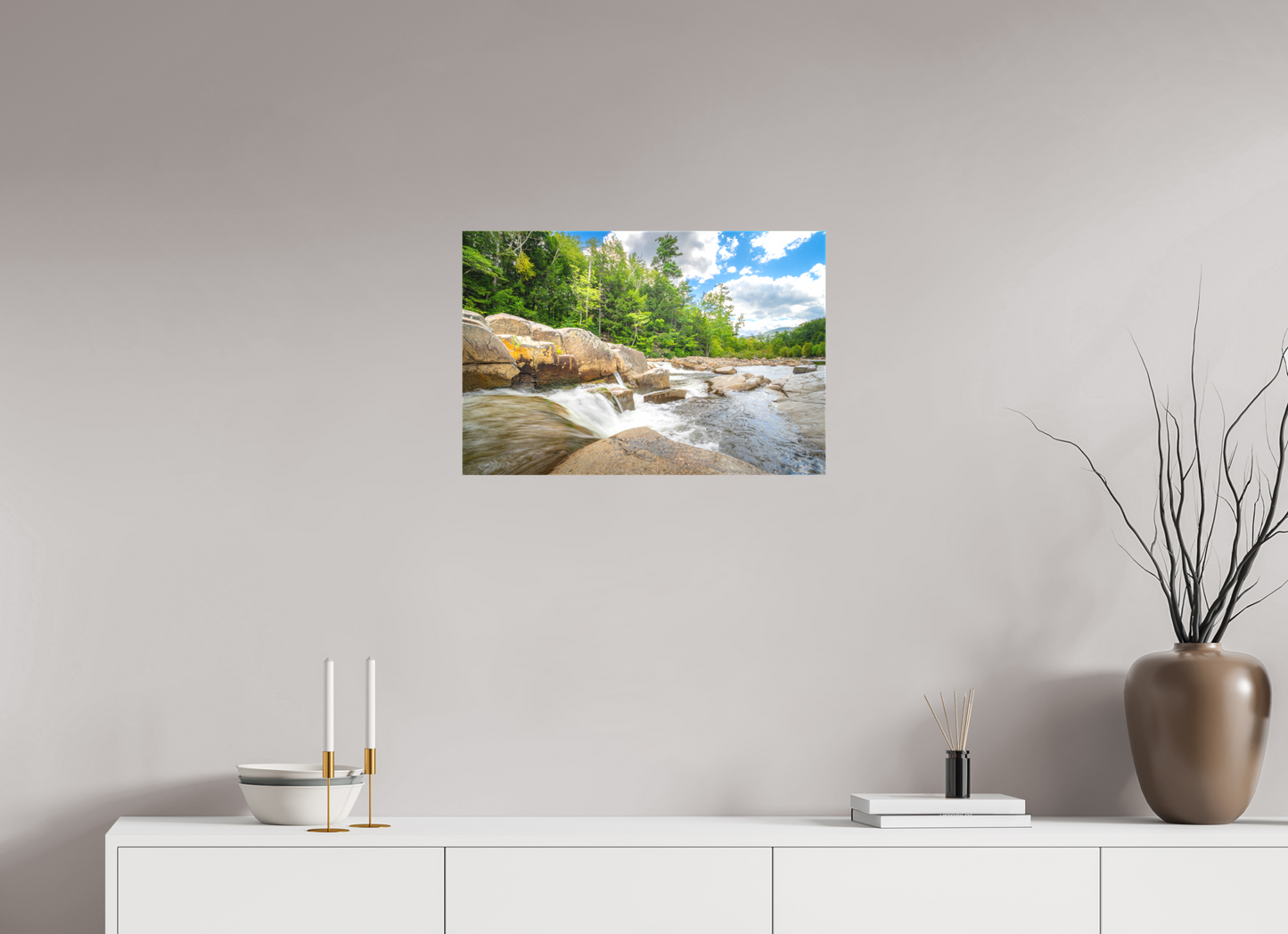 24 x 16″, Matte Canvas Print Over the Falls