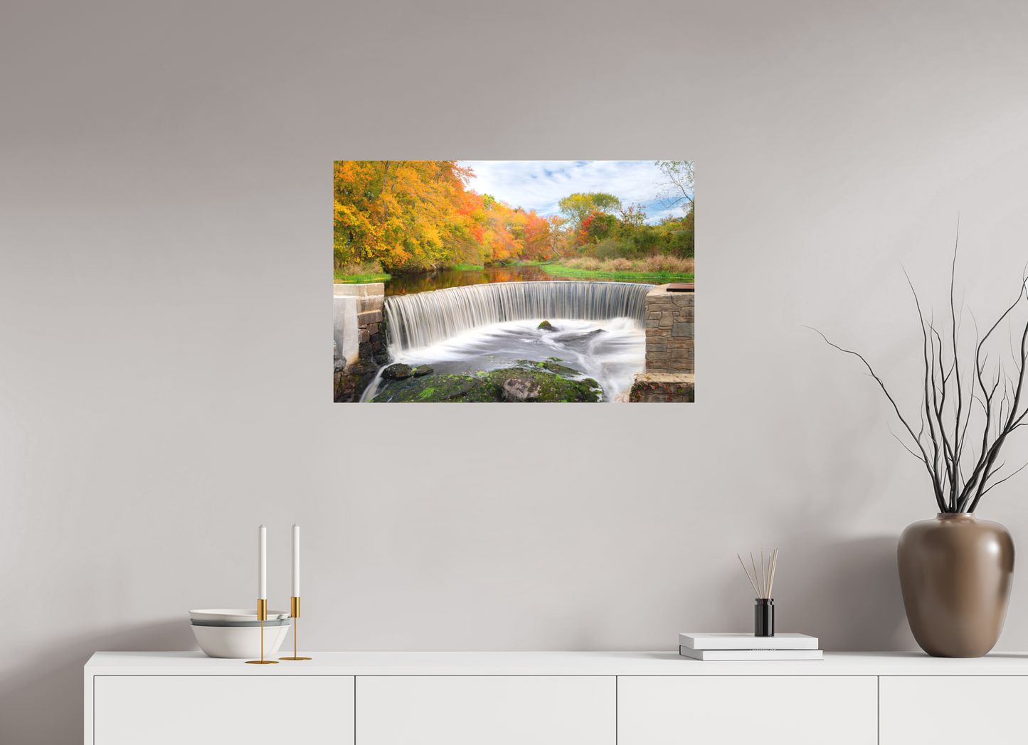 30 x 20″, Matte Canvas Print Autumn at Horseshoe Falls