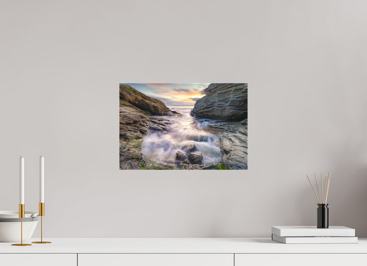 15 x 10″, Matte Canvas Print Waves Approaching