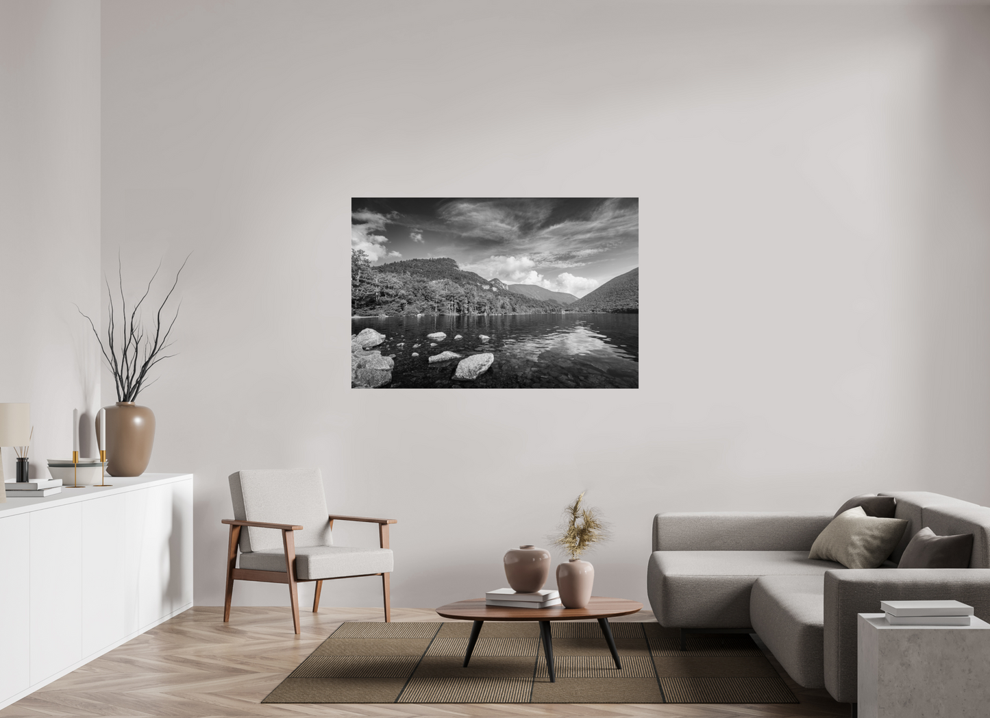60 x 40″, Photo Print under Acrylic Glass Overlooking Echo Lake