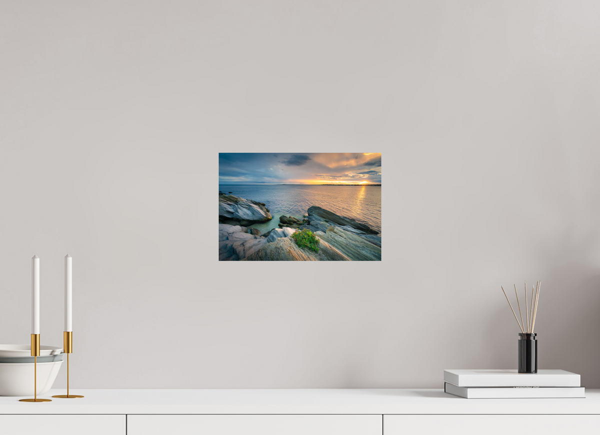 12 x 8″, Premium ChromaLuxe HD Aluminum Metal Print Beavertail Sun Rays