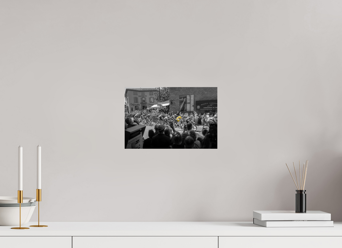 12 x 8″, ChromaLuxe HD Metal Print Tour de France Leader Tadej Pogacar in the Yellow Jersey