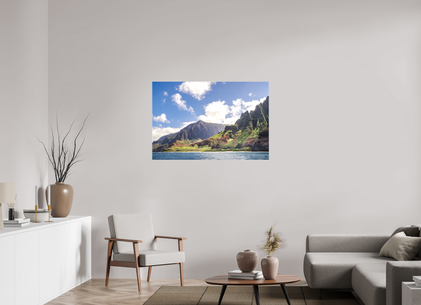 45 x 30″, Matte Canvas Print The Napali Coast