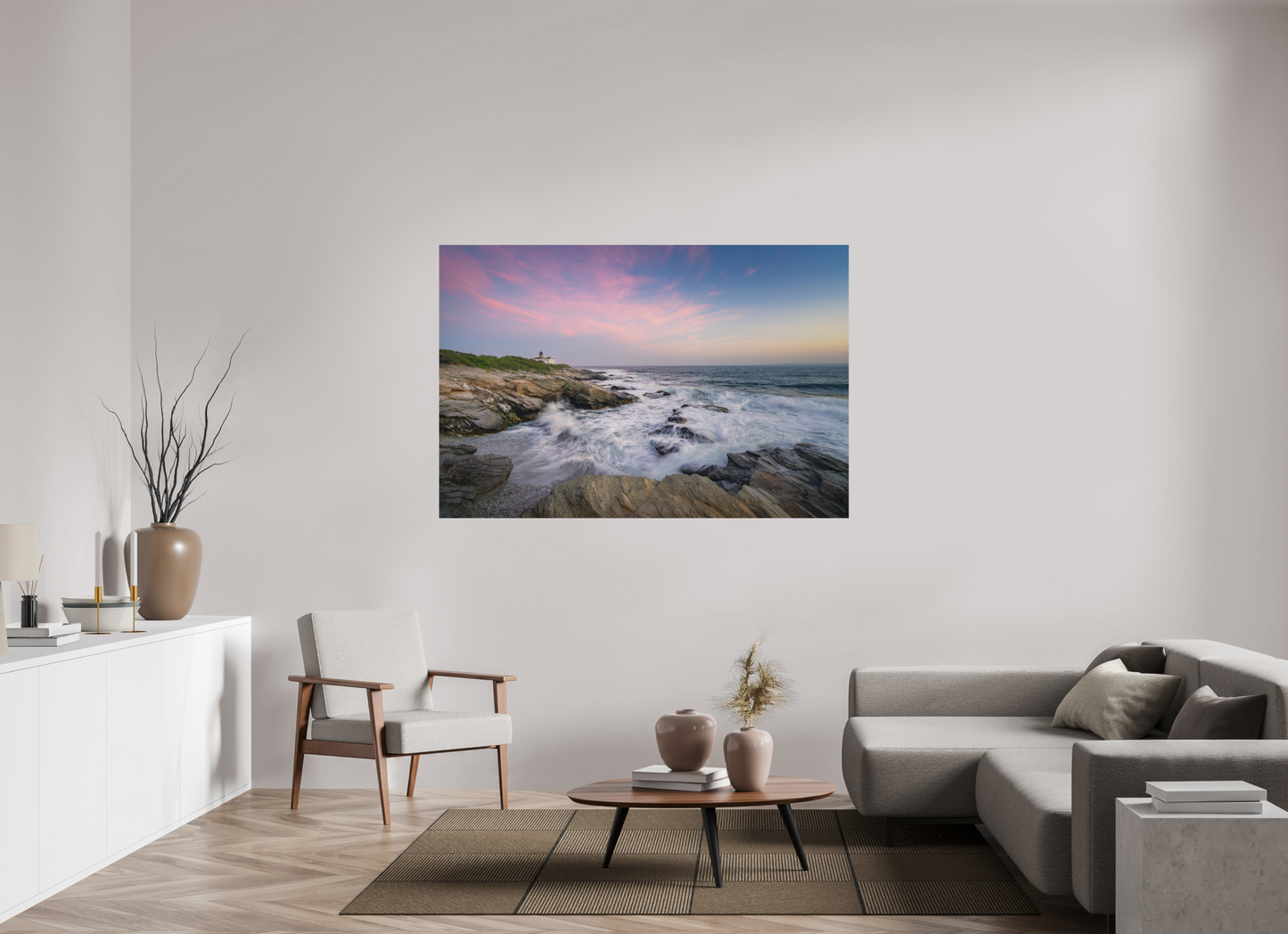 66 x 44″, Basic Matte Photo Print on Fuji Crystal DP II Paper Rough Seas at Sunset