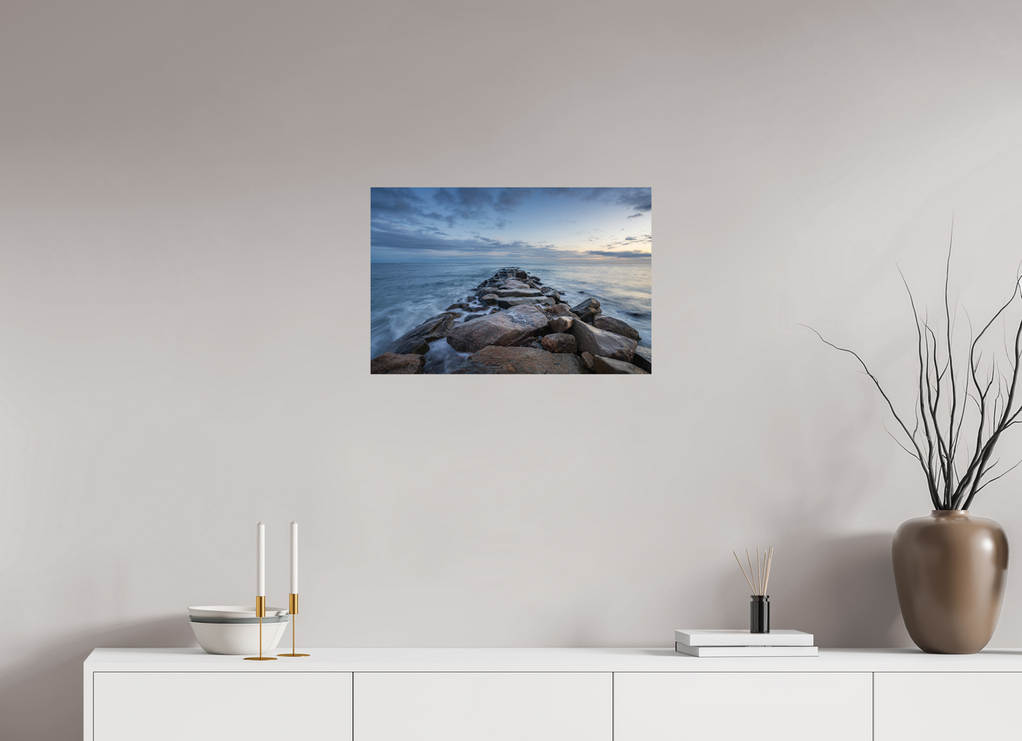 24 x 16″, Photo Print On Fuji Crystal DP II Roger Wheeler State Beach at Blue Hour