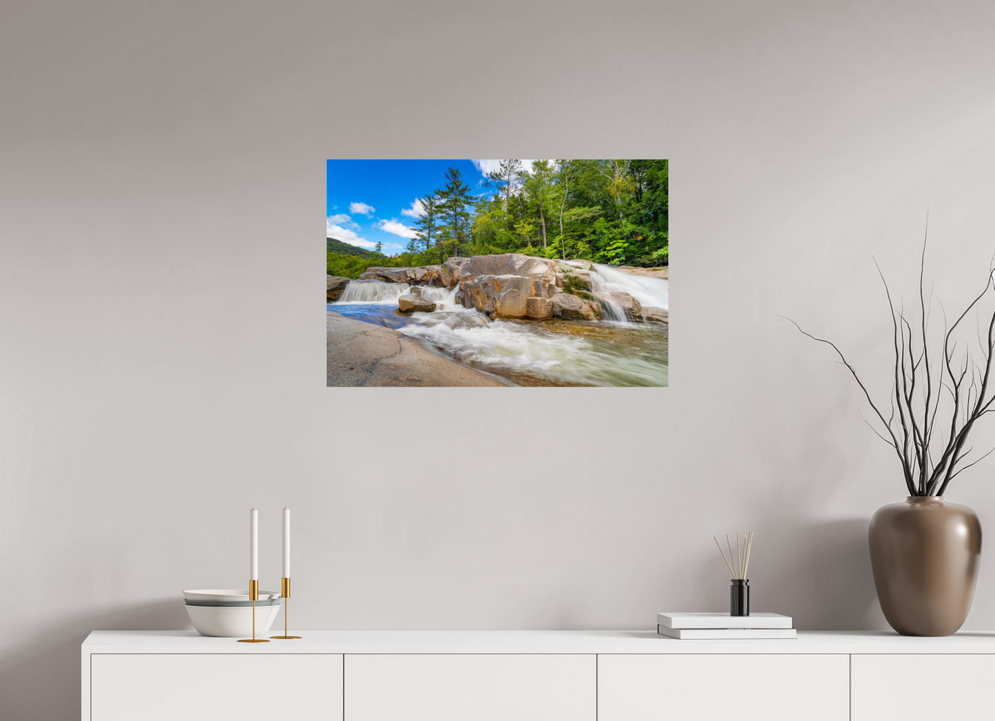 30 x 20″, Photo Print on Fuji Crystal DP II Kancamagus Waterfall