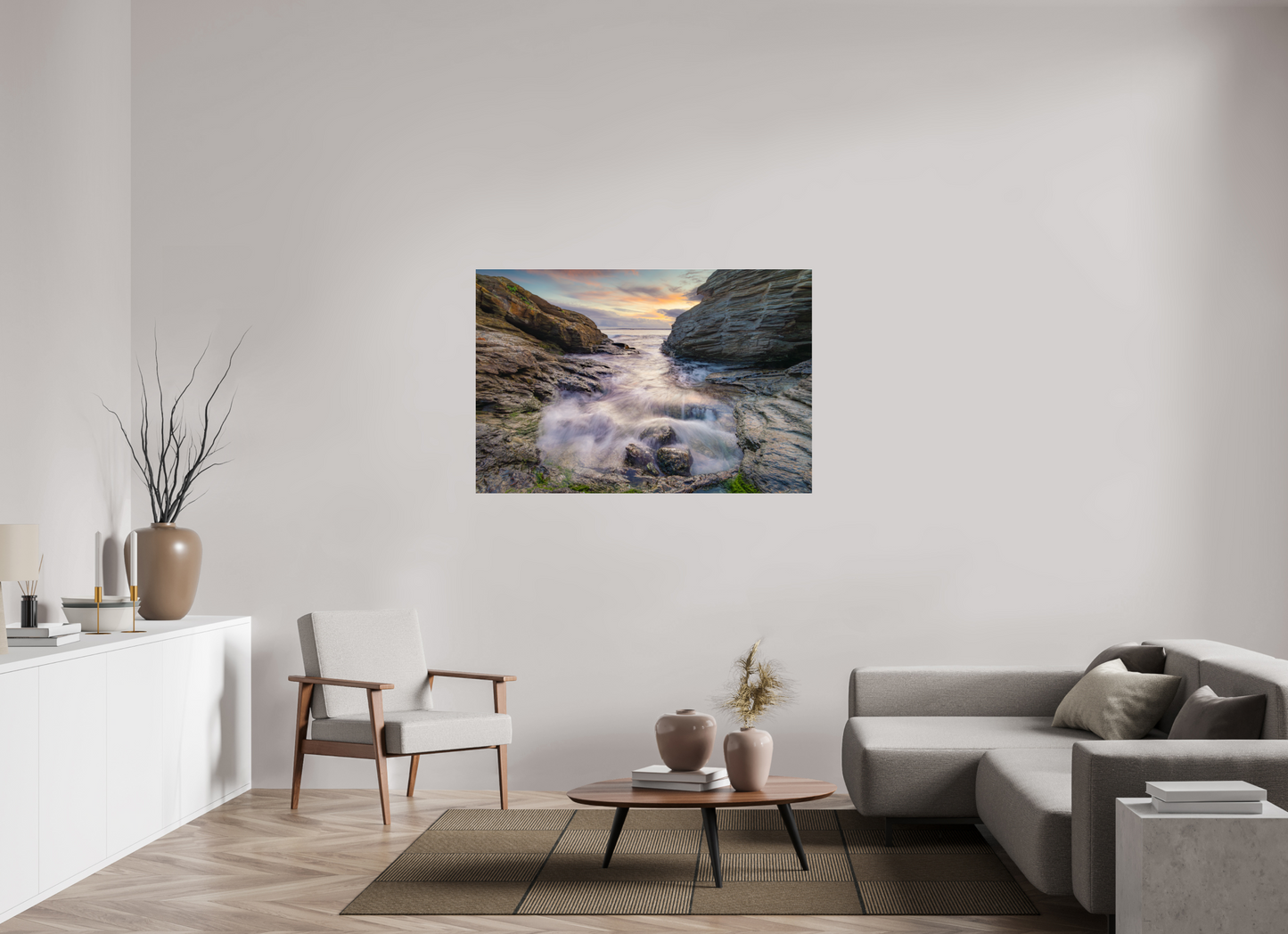 54 x 36″, Photo Print Under Acrylic Glass Waves Approaching