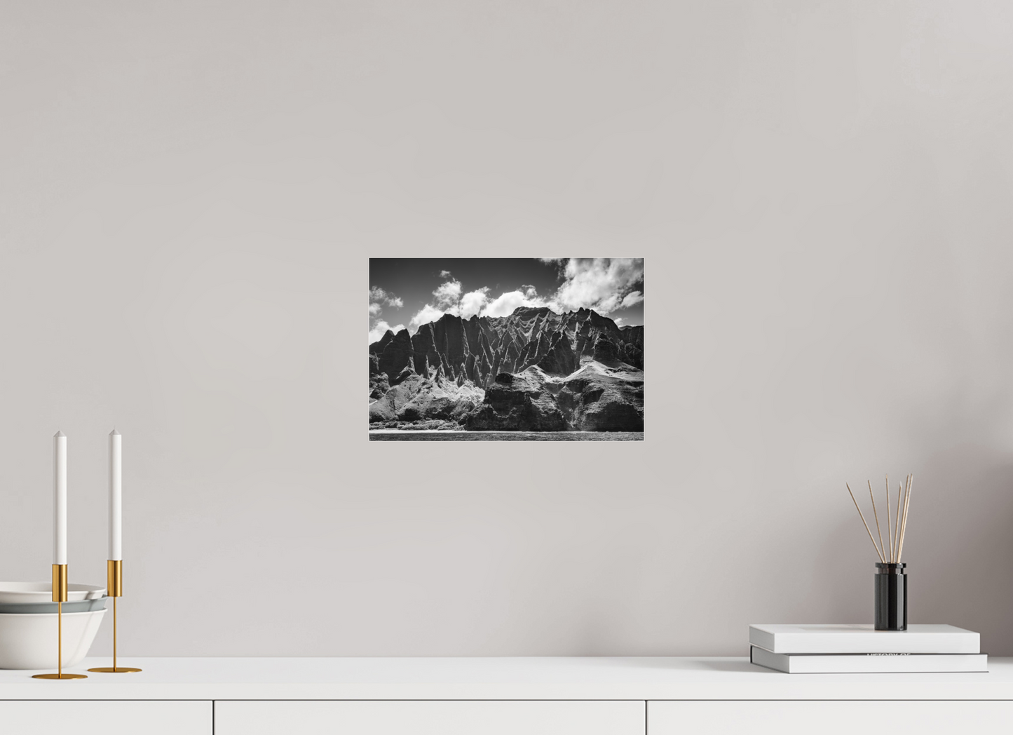 12 x 8″, Photo Print under Acrylic Glass Rugged Coastline Along the Napali Coast