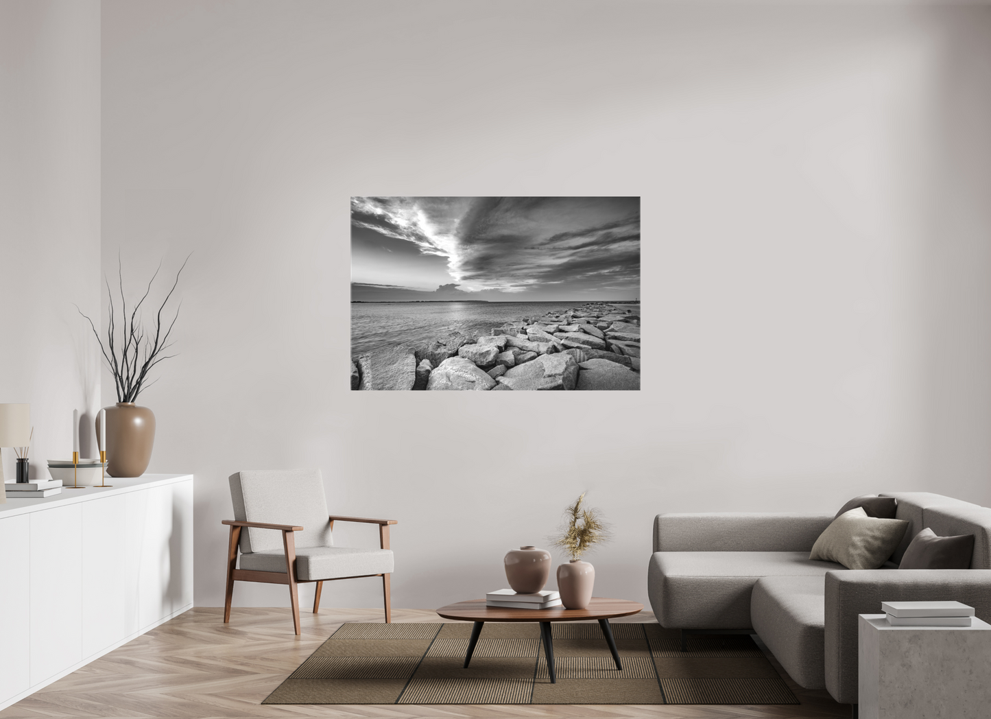 60 x 40″, Matte Canvas Print Overlooking Old Harbor