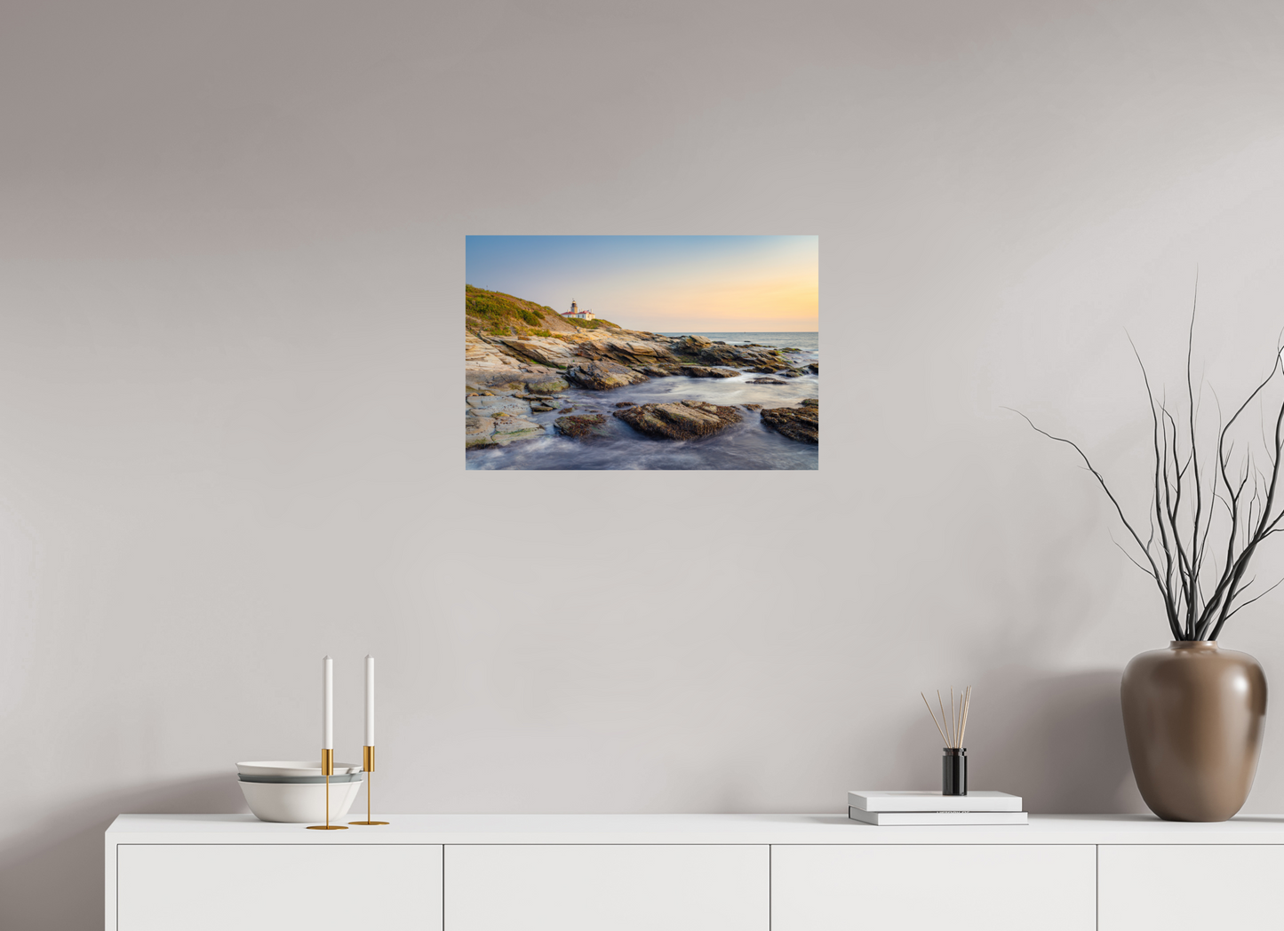 24 x 16″, Photo Print on Fujiflex High Gloss Beavertail Lighthouse