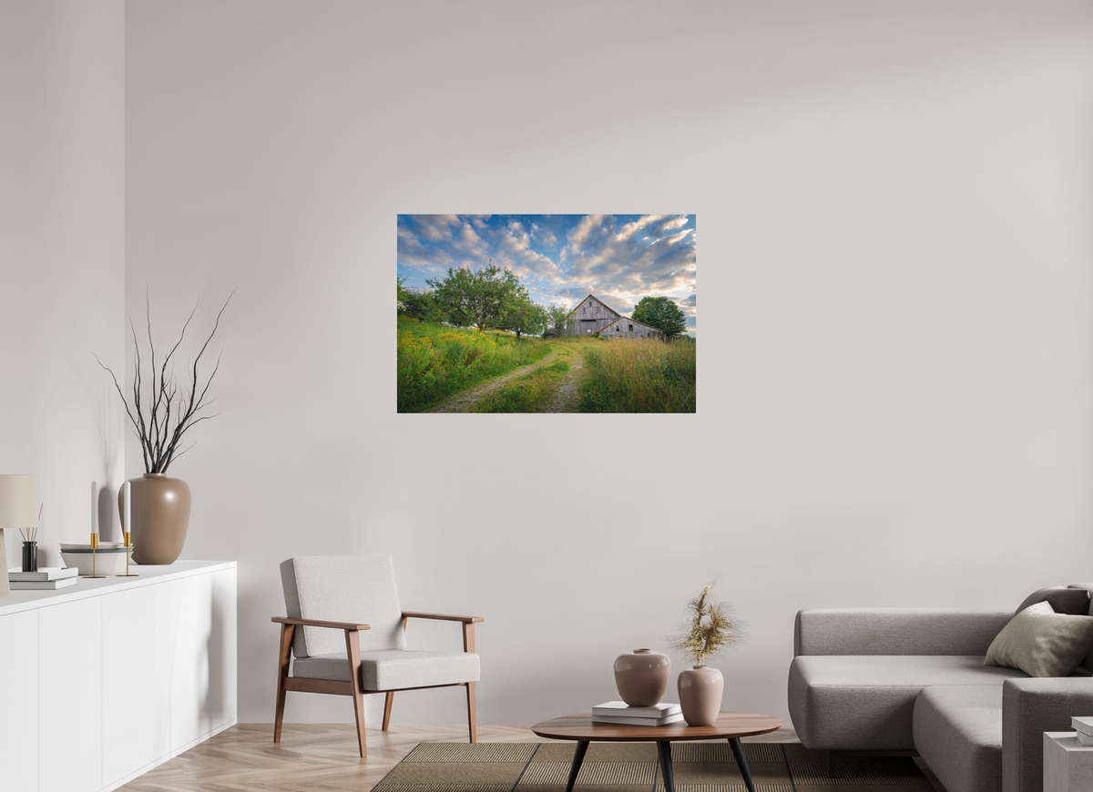 45 x 30″, Basic Matte Photo Print on Fuji Crystal DP II Paper Countryside Barn