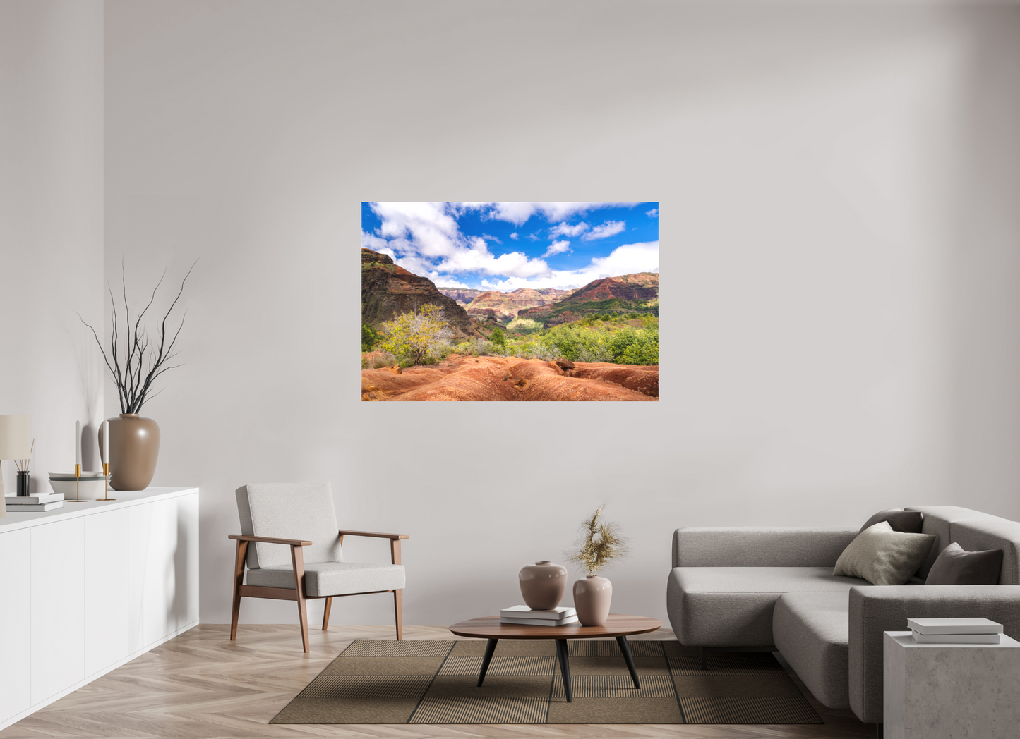 60 x 40″, Matte Canvas Print Along the Kukui Trail