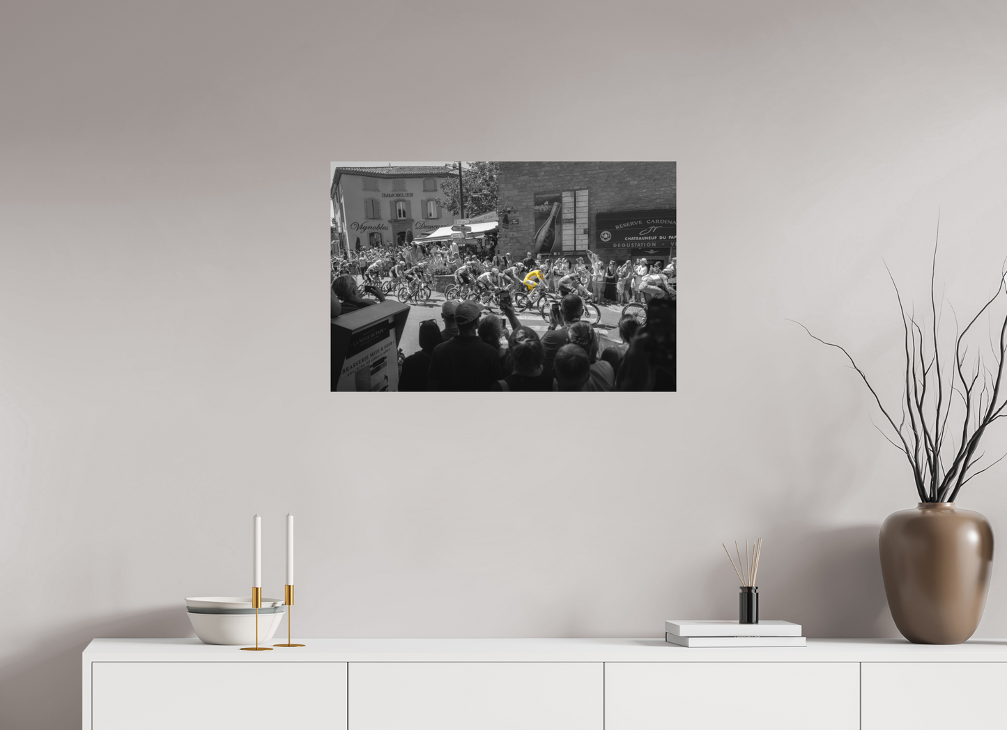 30 x 20″, Matte Photo Print on Fuji Crystal DP II Tour de France Leader Tadej Pogacar in the Yellow Jersey