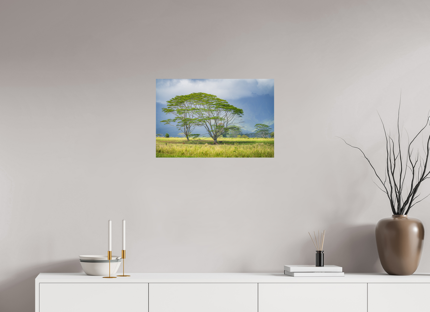 24 x 16″, Matte Photo Print on Fuji Crystal DP II Savanna Trees of Kauai