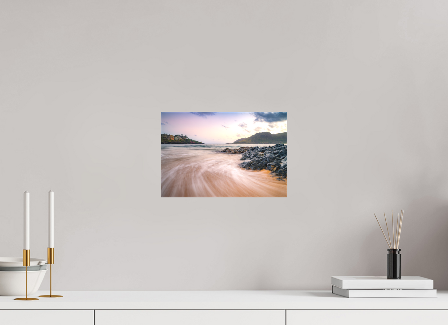 12 x 8″, Matte Canvas Print Waves Retreating