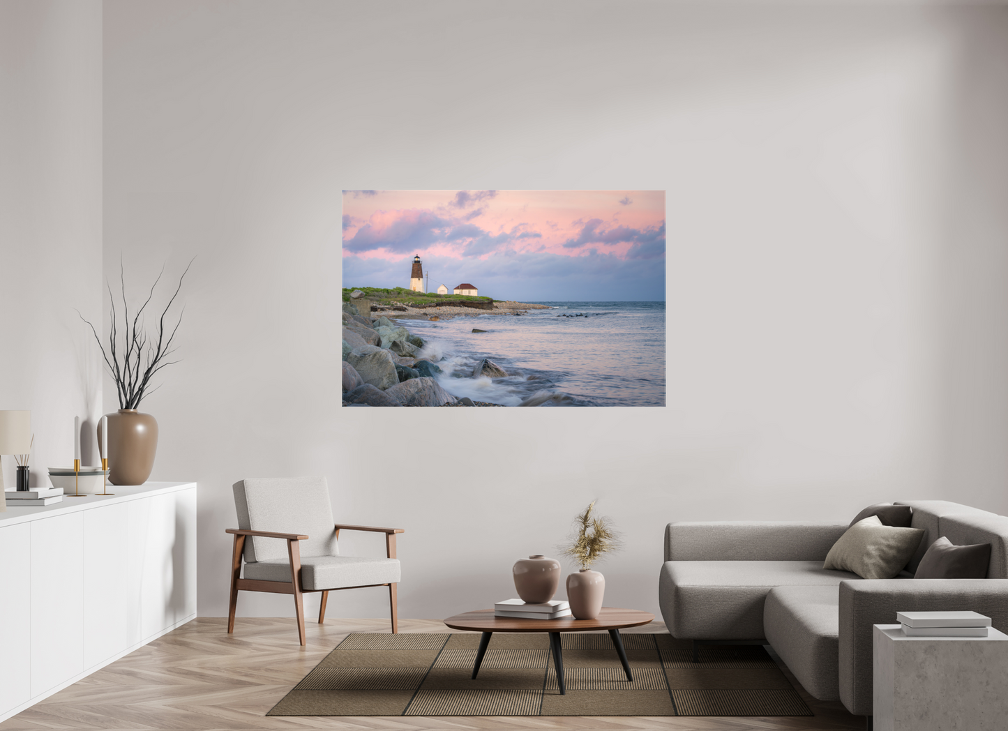 66 x 44″, Matte Canvas Print Quiet Sunset at Camp Cronin