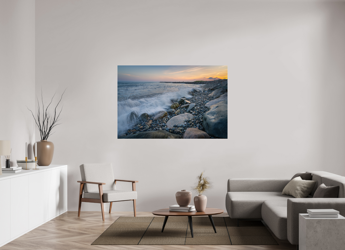 66 x 44″, Premium Photo Print under Acrylic Glass Waves Crashing at Camp Cronin