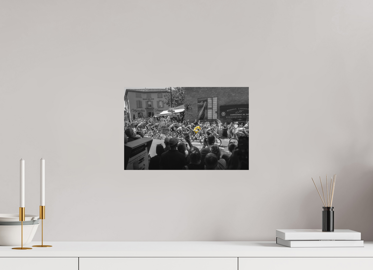 15 x 10″, Matte Photo Print on Fuji Crystal DP II Tour de France Leader Tadej Pogacar in the Yellow Jersey