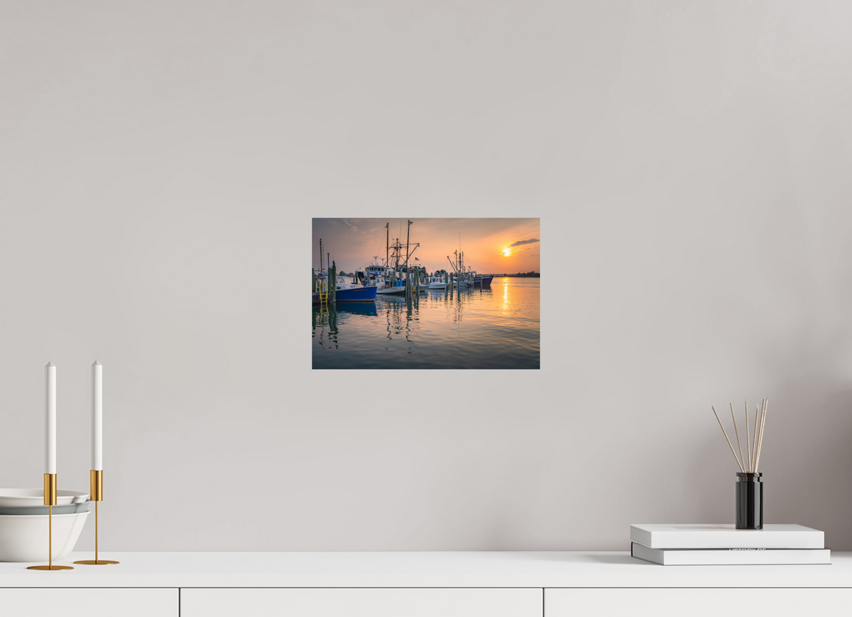 12 x 8″, Basic Photo Print on Fuji Crystal DP II Paper Boats at Sunset