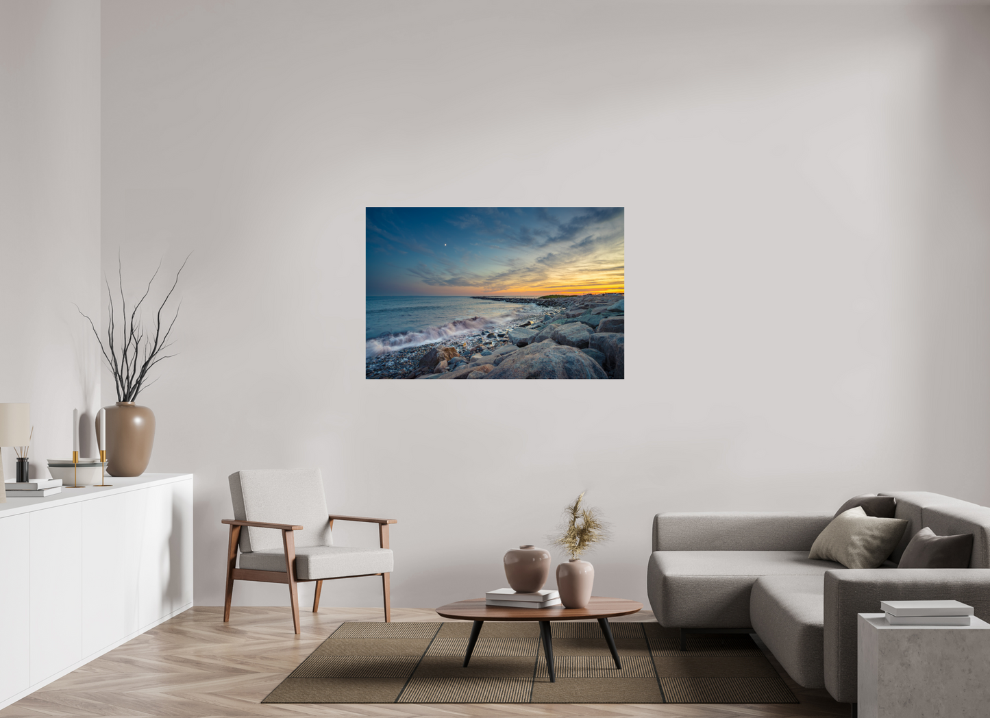 54 x 36″, ChromaLuxe HD Metal Print Sunset at Camp Cronin