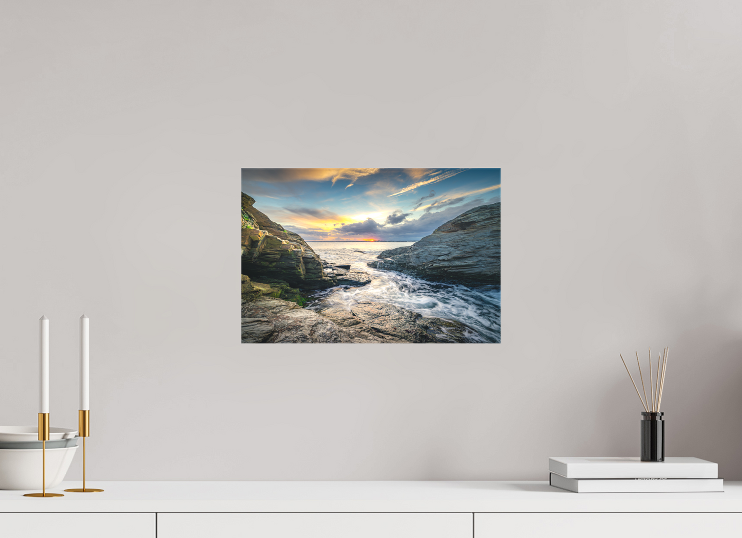 15 x 10″, Matte Canvas Print Vanishing Sun