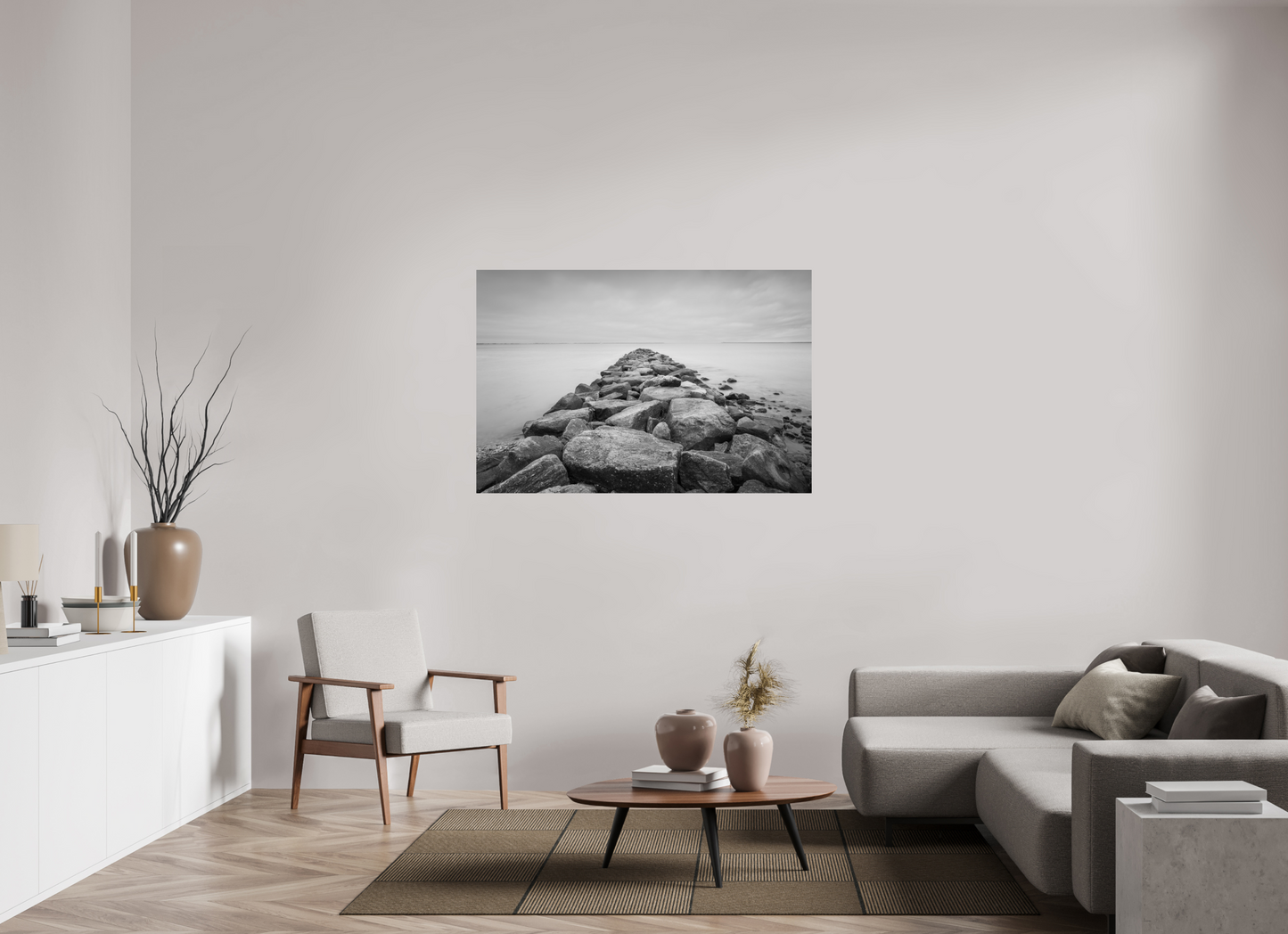 54 x 36″, Photo Print on Fujiflex High Gloss Sand Hill Cove Rocks