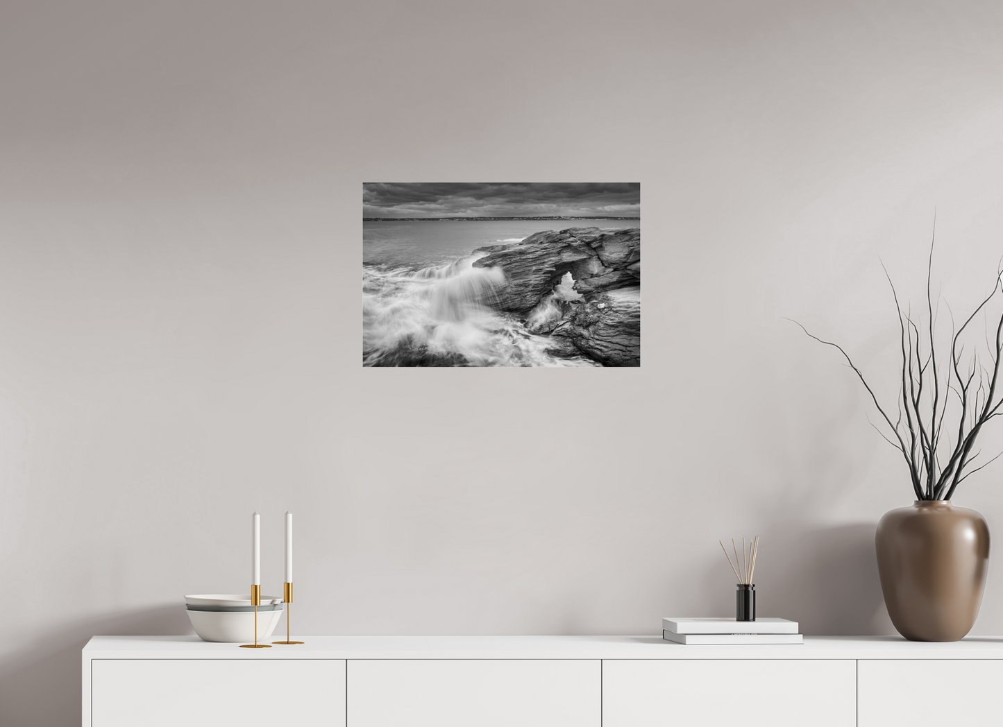 24 x 16″, Photo Print Under Acrylic Glass Waves Over Arches