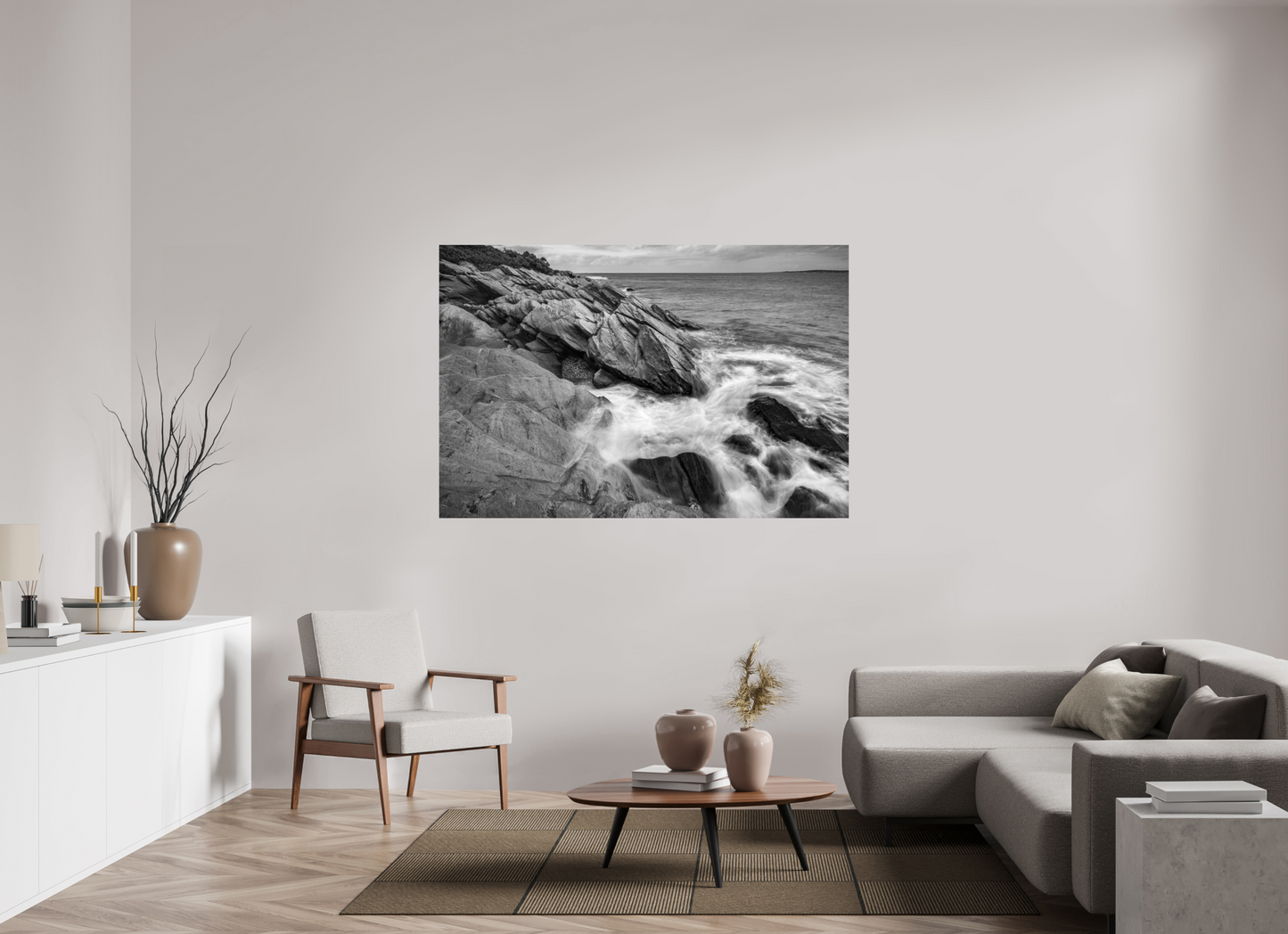 66 x 44″, Metallic Photo Print on Fuji Crystal Pearl Beavertail Cliffs