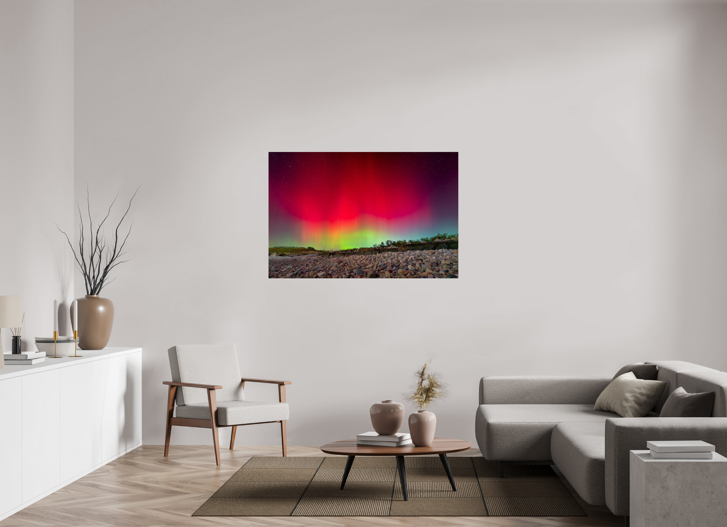 54 x 36″, Photo Print under Acrylic Glass Aurora Borealis at Camp Cronin