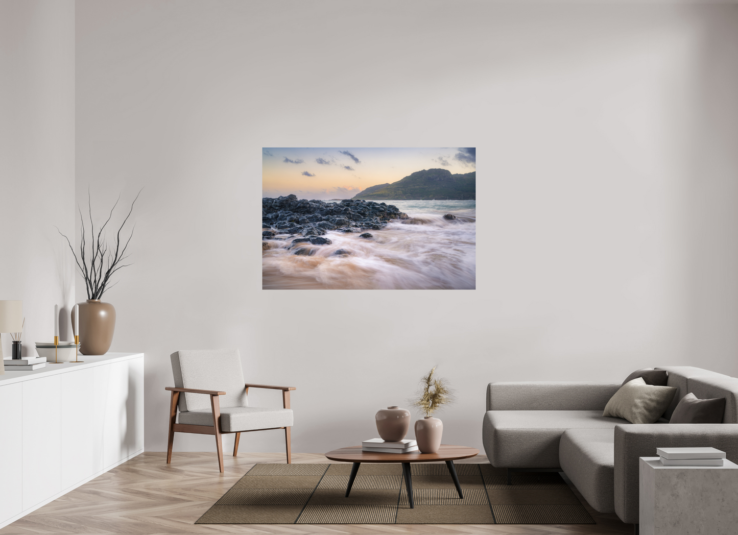 60 x 40″, Metallic Photo Print on Fuji Crystal Pearl Lihue Sunset