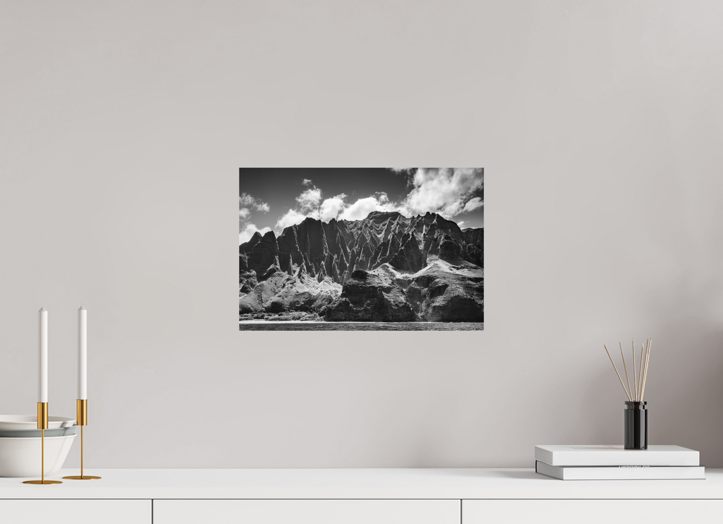 15 x 10″, ChromaLuxe HD Metal Print Rugged Coastline Along the Napali Coast