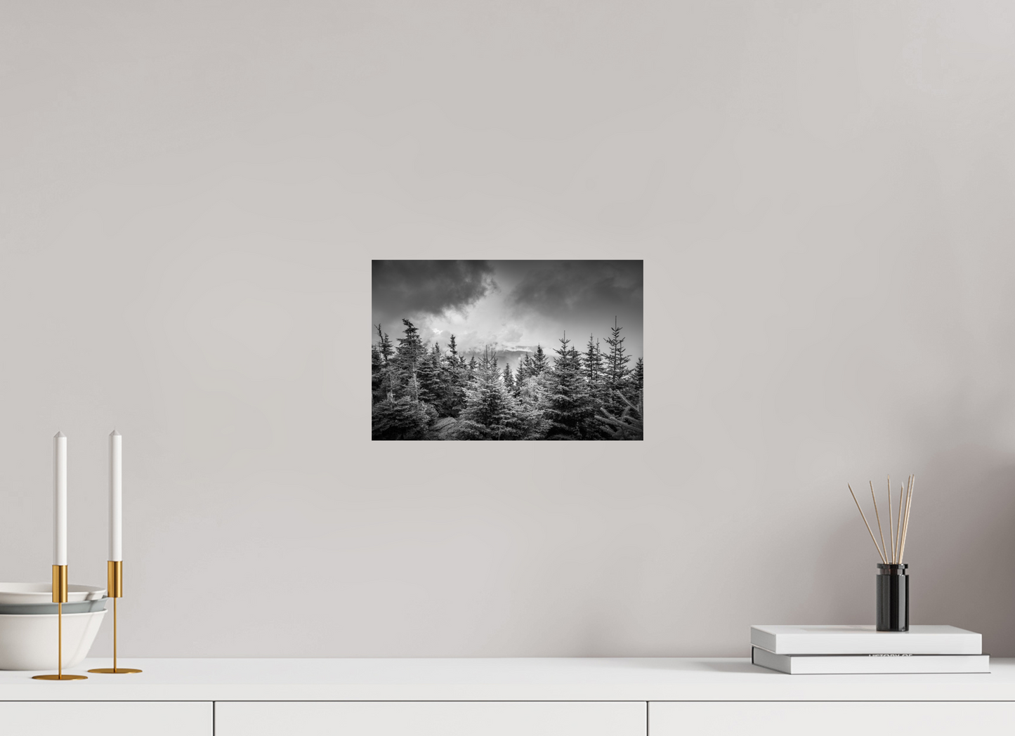 12 x 8″, Photo Print on Fuji Crystal DP II Pines in Mountain Clouds
