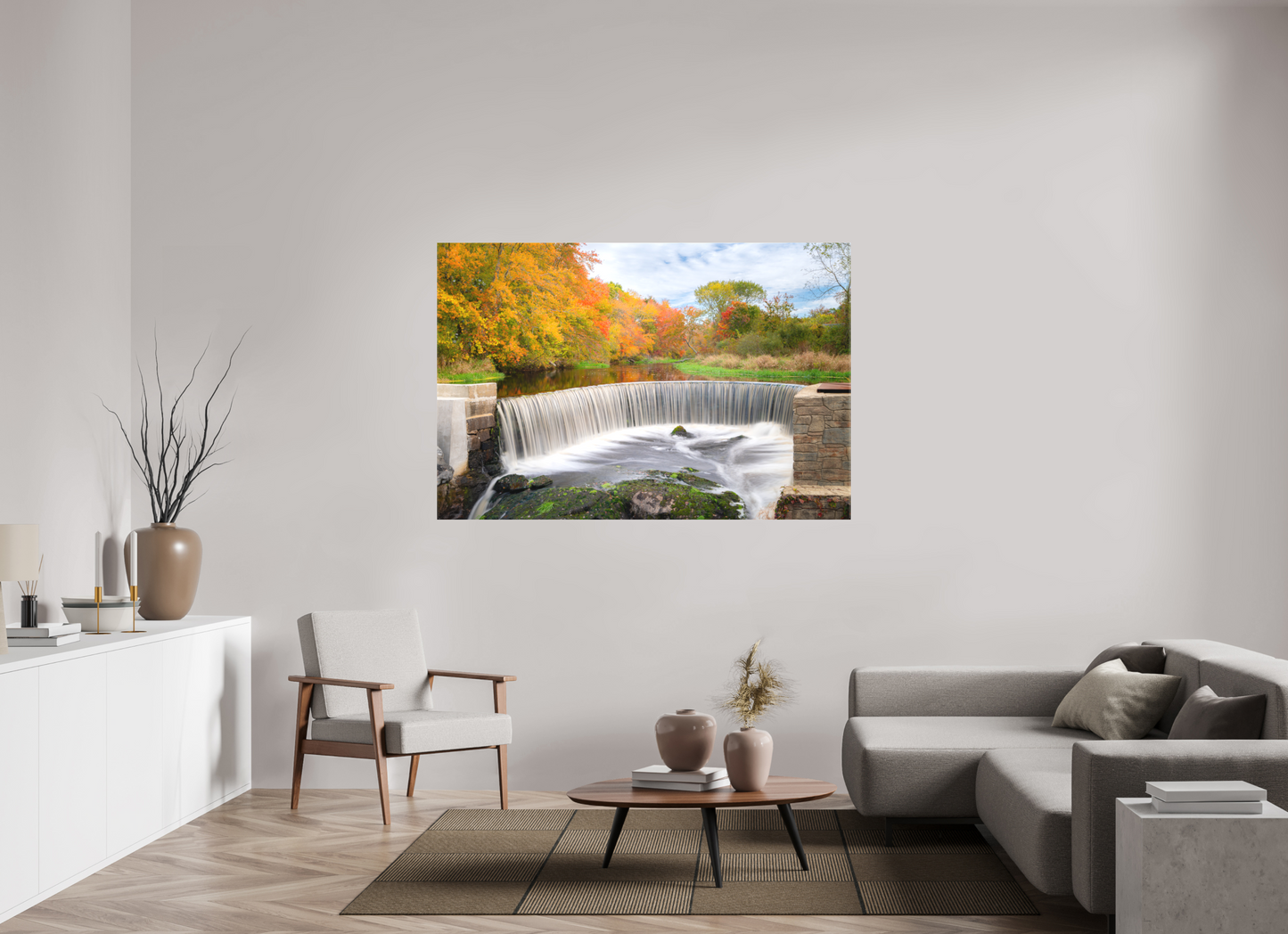 66 x 44″, Matte Canvas Print Autumn at Horseshoe Falls