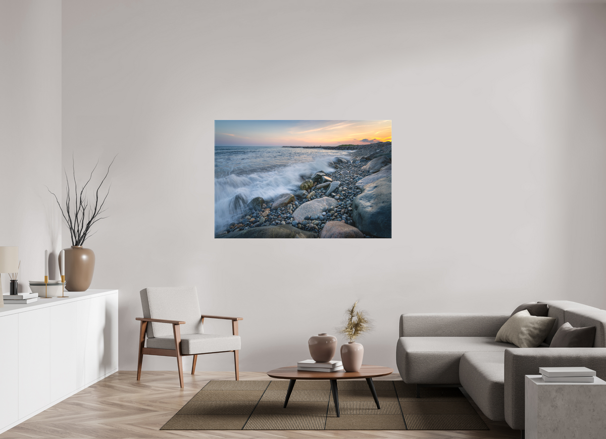 60 x 40″, Matte Canvas Print Waves Crashing at Camp Cronin