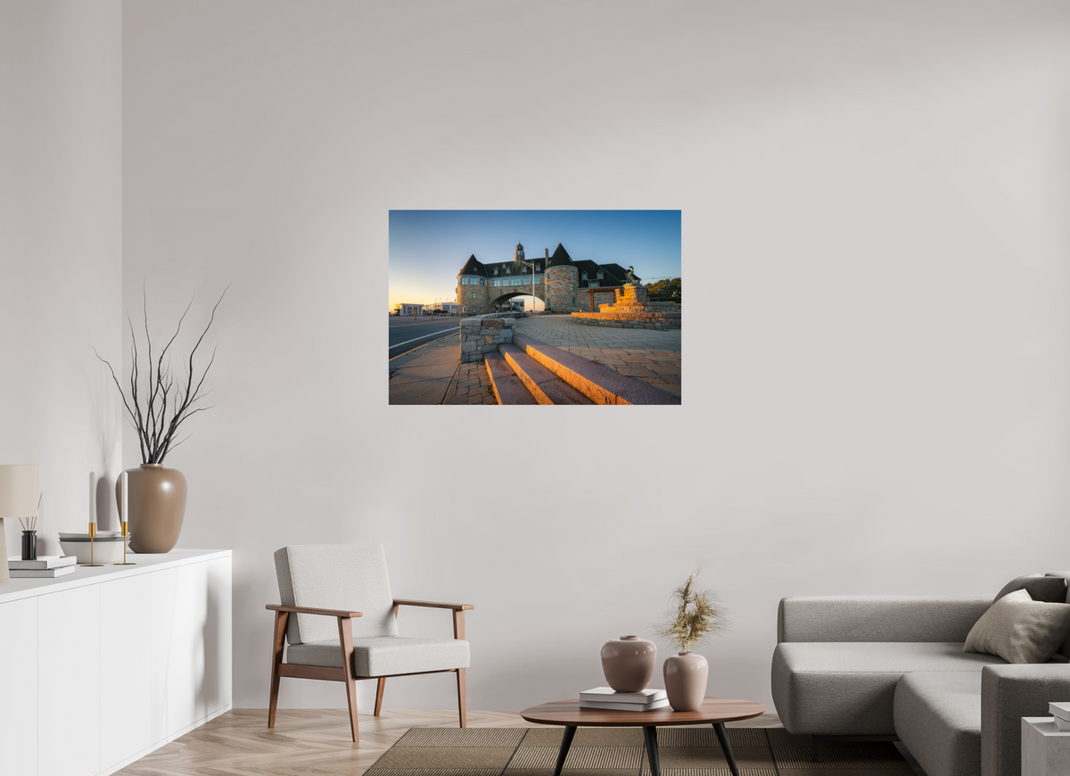 45 x 30″, Premium Metallic Effect Photo Print on Fuji Crystal Pearl Paper Golden Sunrise at The Towers