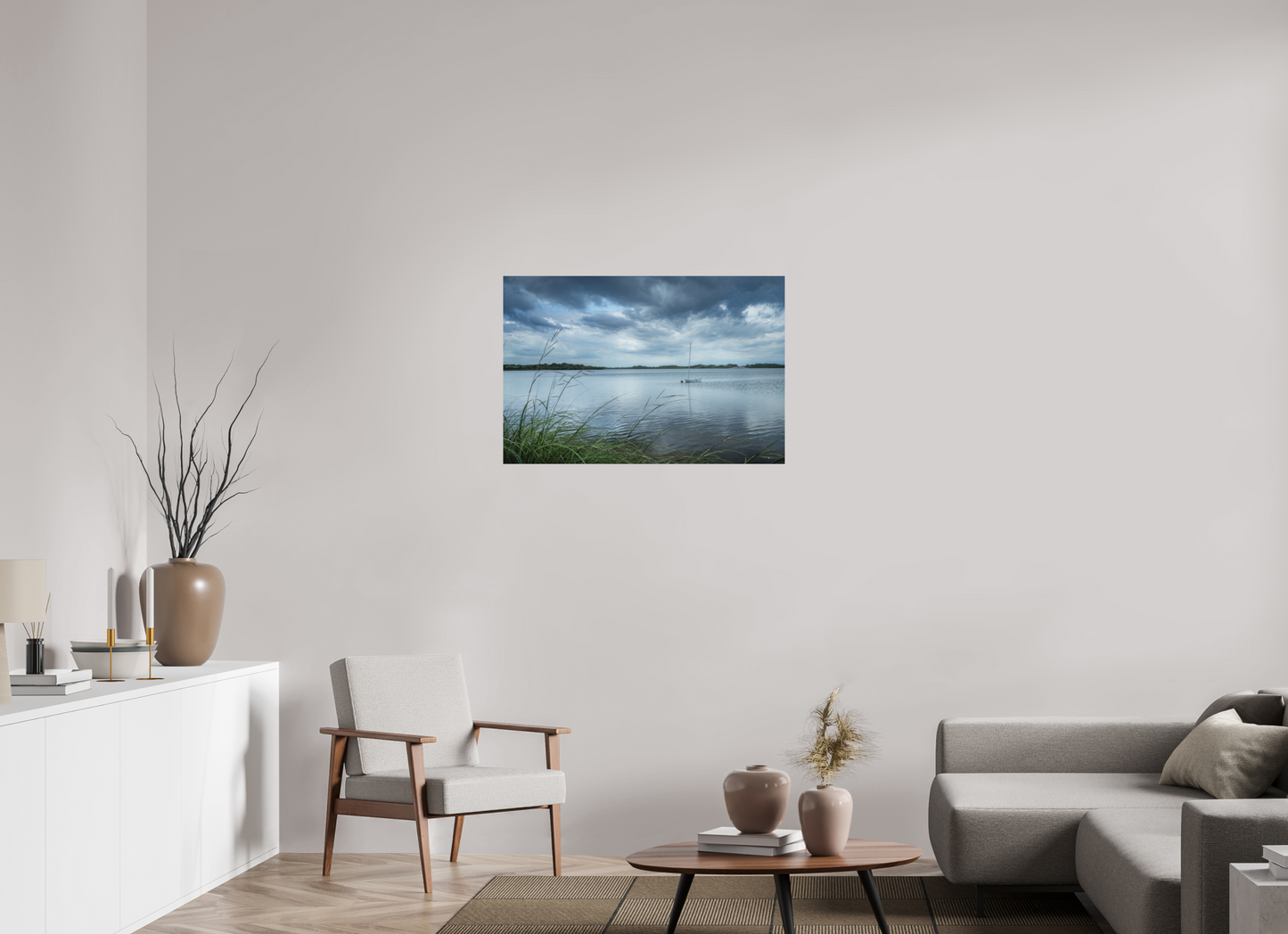 36 x 24″, Matte Photo Print on Fuji Crystal DP II Lonely Boat on Sachem Pond