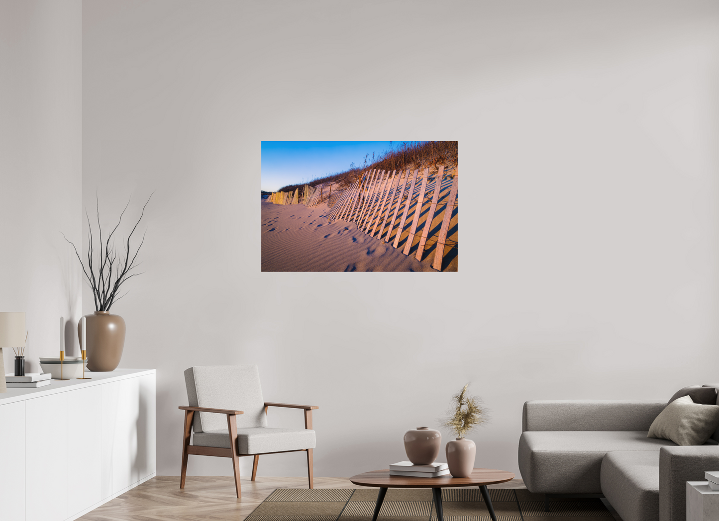 45 x 30″, Matte Photo Print on Fuji Crystal DP II Sunset Glow on Sand Hill Cove Dunes