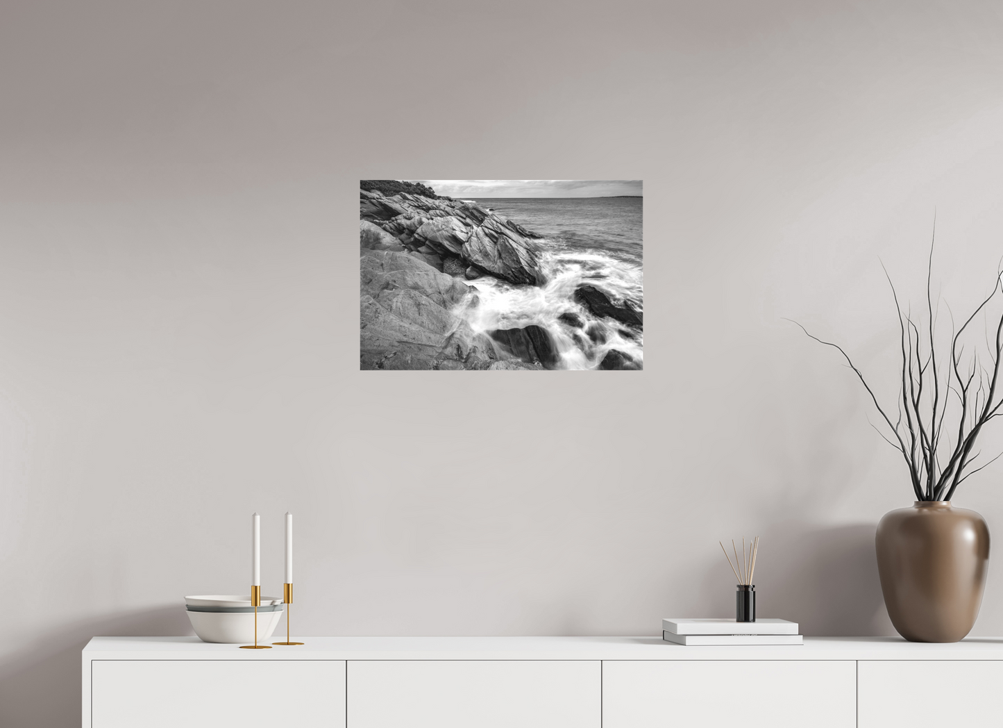 24 x 16″, Matte Canvas Print Beavertail Cliffs