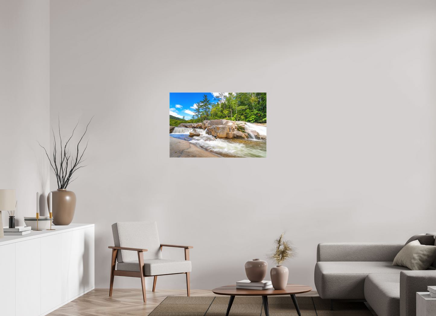 36 x 24″, Matte Canvas Print Kancamagus Waterfall