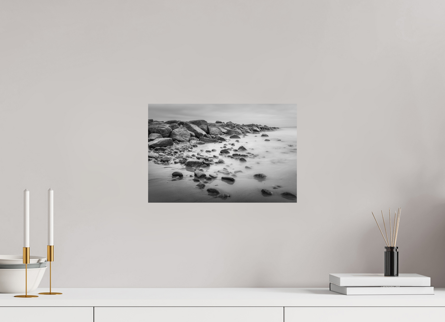 15 x 10″, Photo Print on Fuji Crystal DP II Overcast Morning at Sand Hill Cove