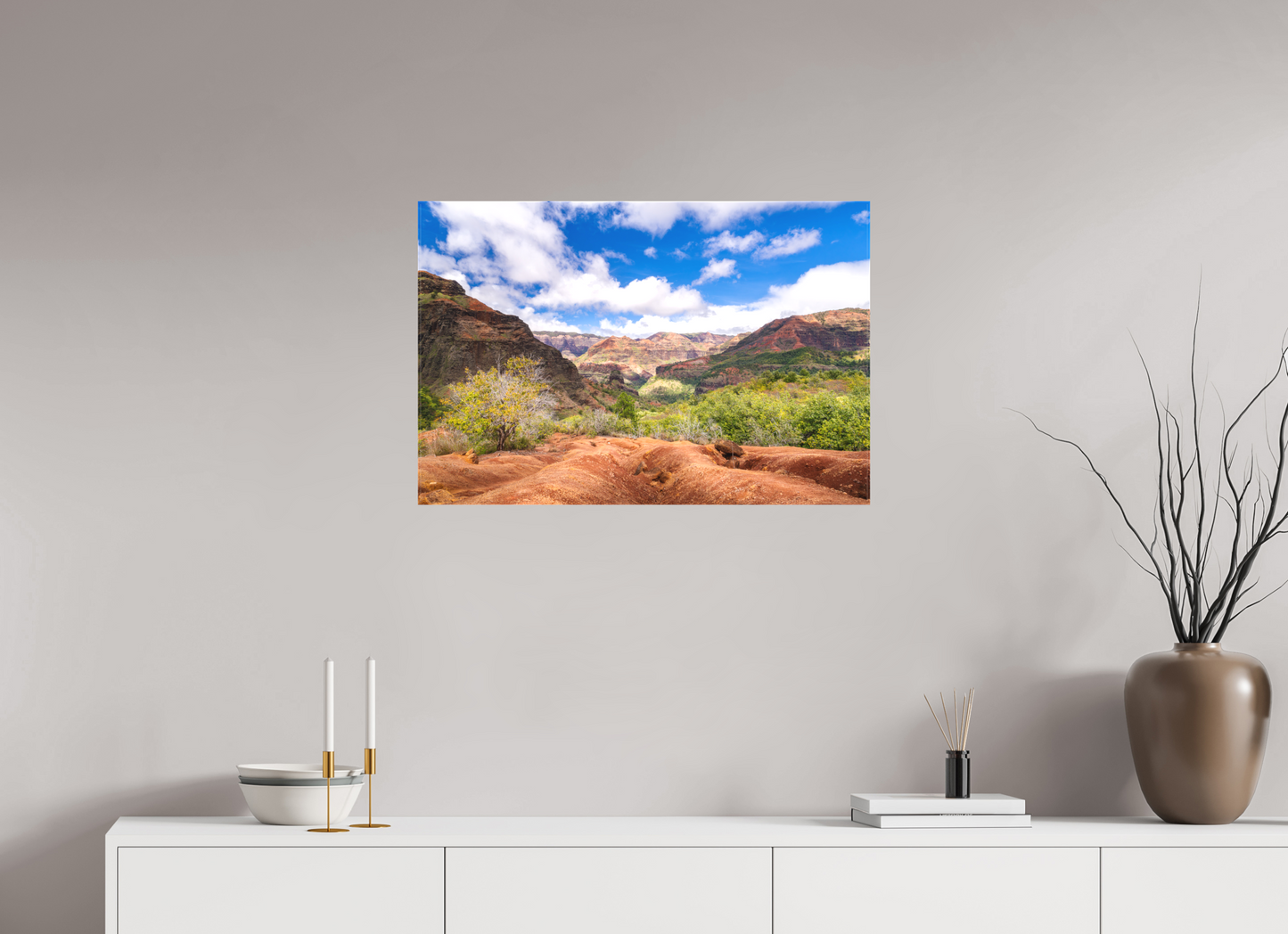 30 x 20″, Matte Canvas Print Along the Kukui Trail