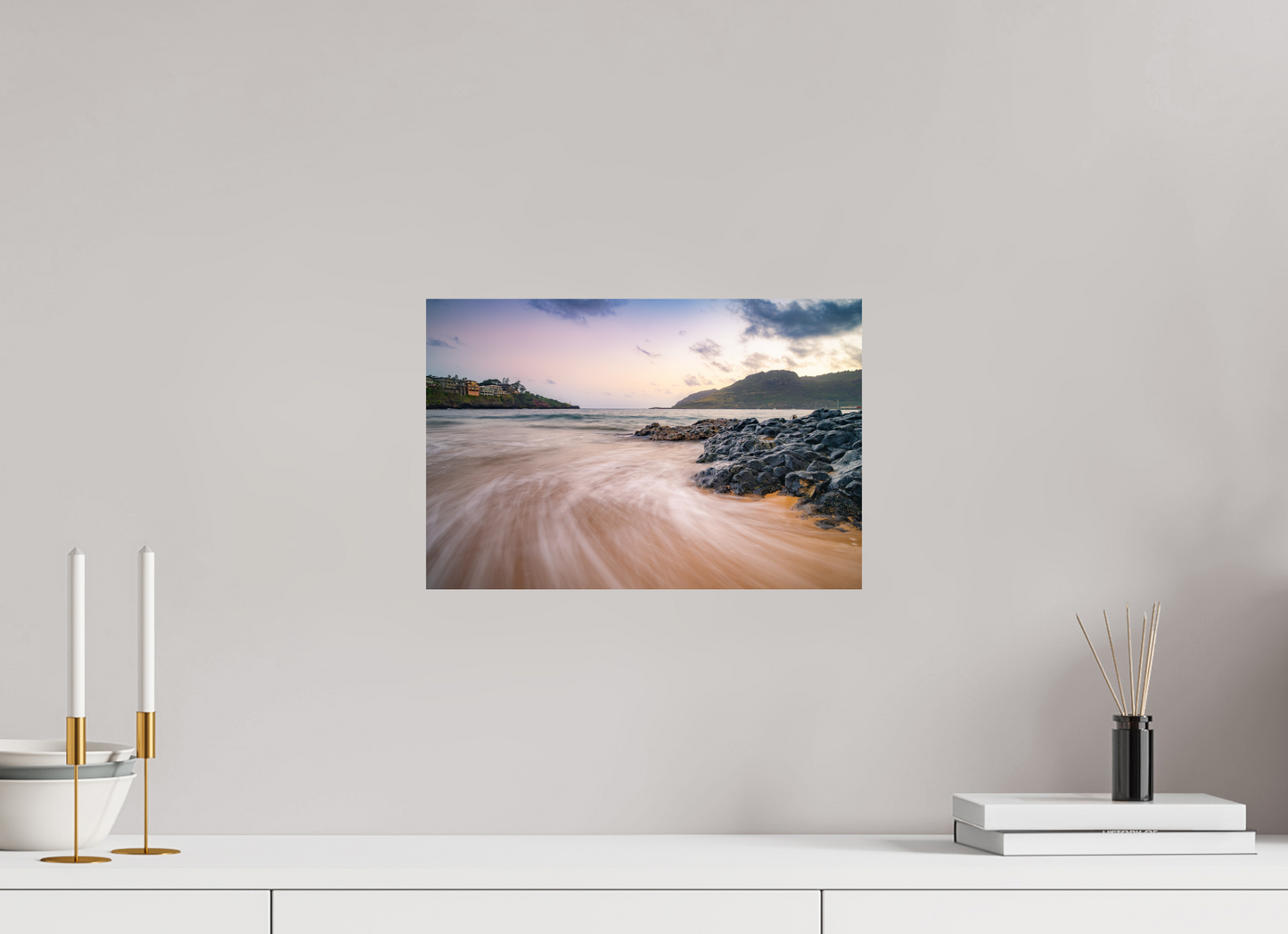 15 x 10″, ChromaLuxe HD Metal Print Waves Retreating