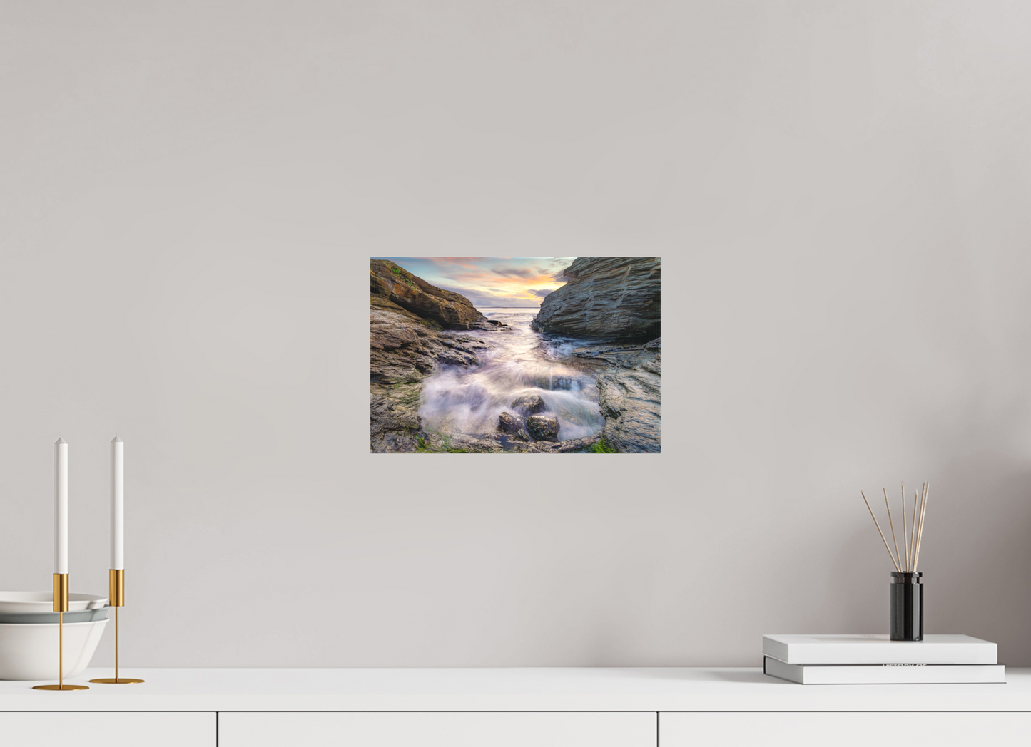 12 x 8″, Matte Canvas Print Waves Approaching