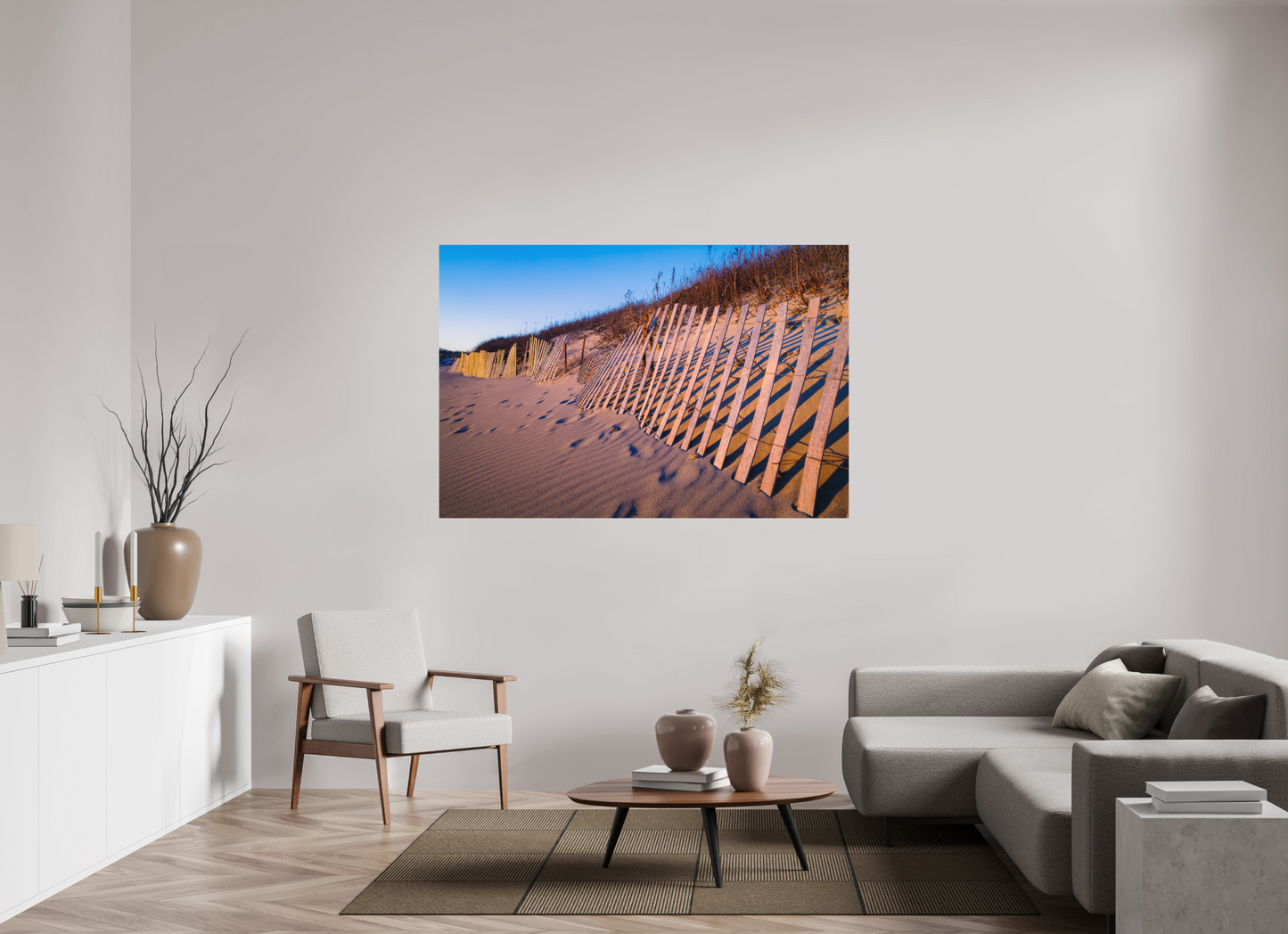 66 x 44″, Matte Photo Print on Fuji Crystal DP II Sunset Glow on Sand Hill Cove Dunes